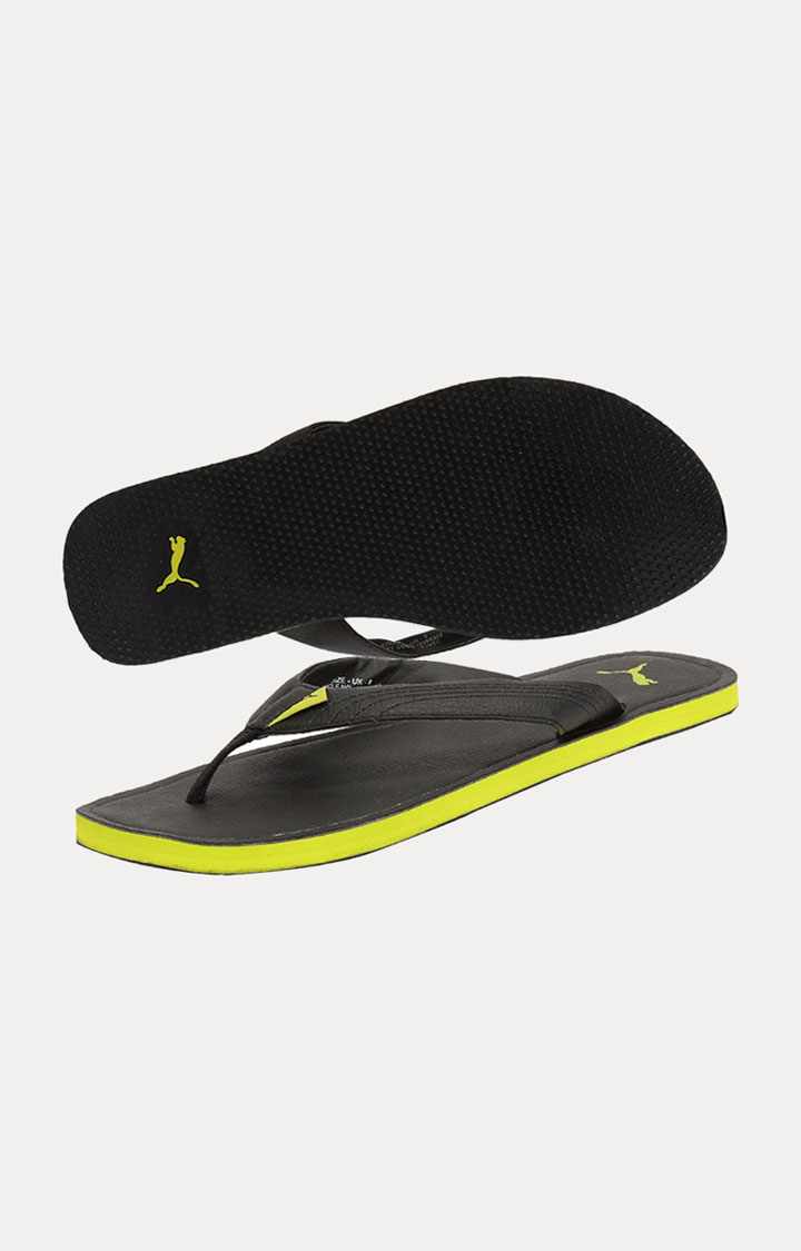 Black and Macaw Green Ketava III DP Flip flops