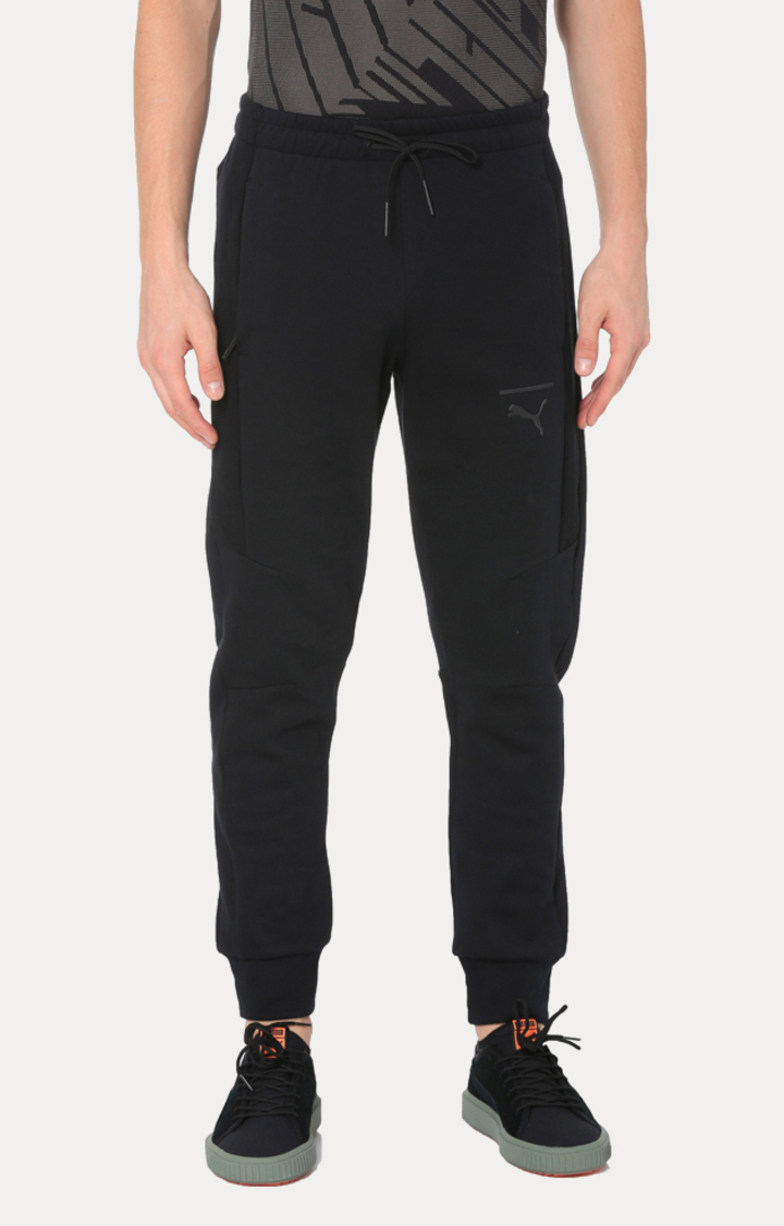 Black Solid Joggers