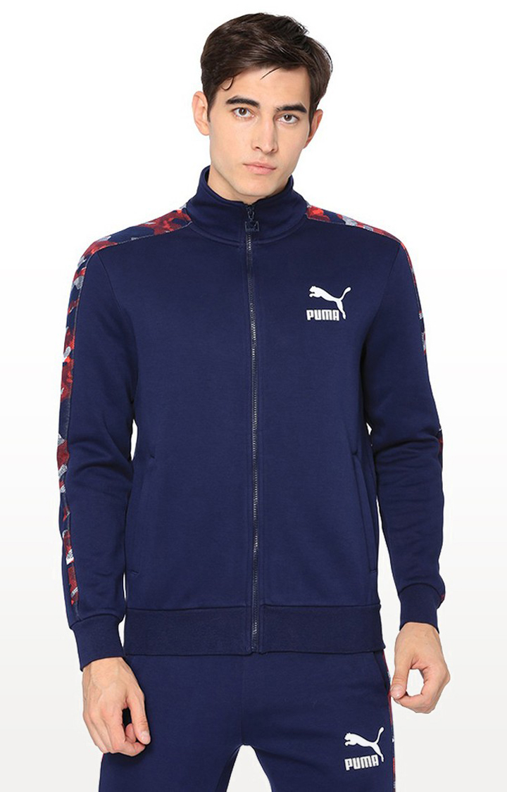 PUMA CLASSICS T7 TRACK JACKET AOP PEACOAT LIFESTYLE TOP