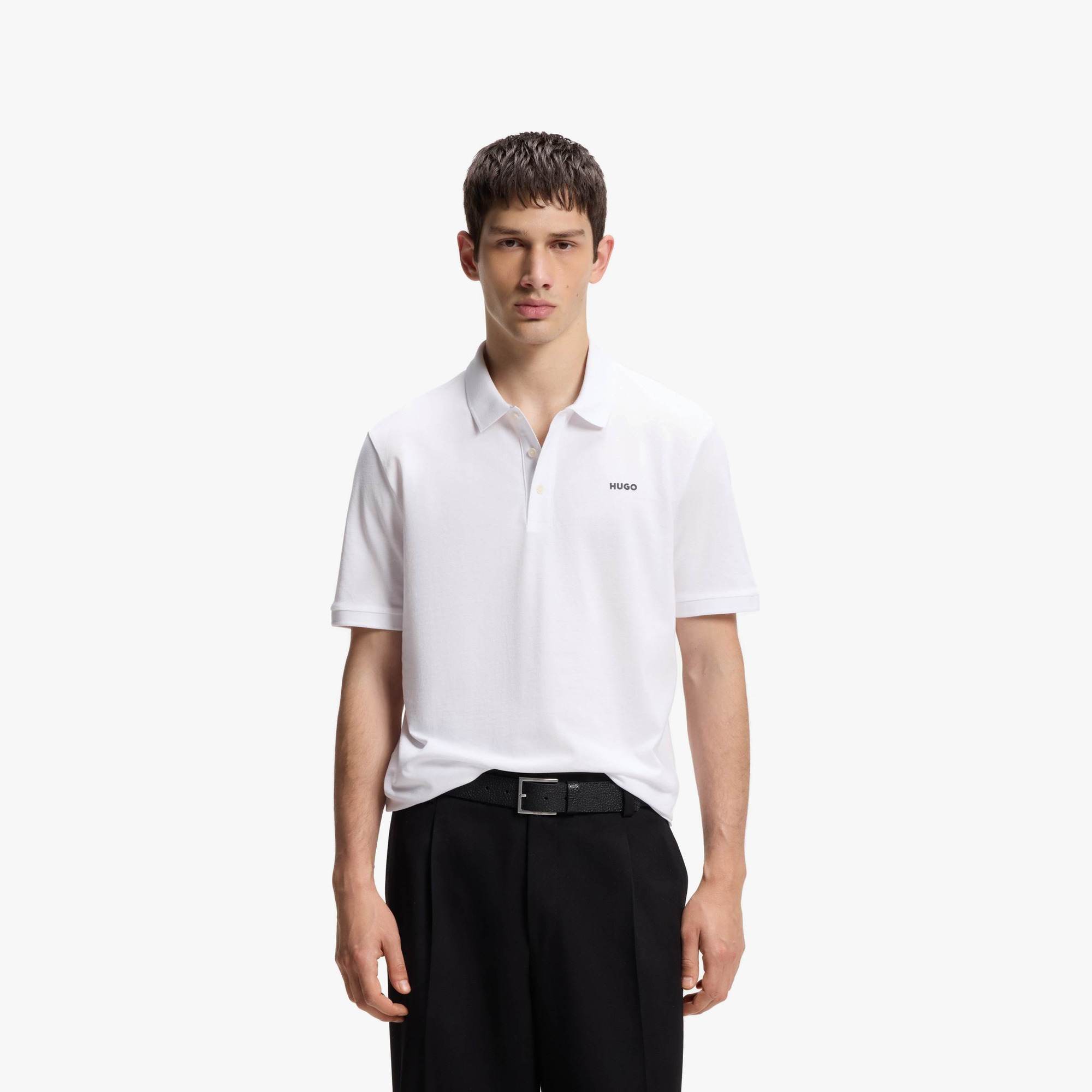 Cotton-Pique Polo Shirt With Logo Print