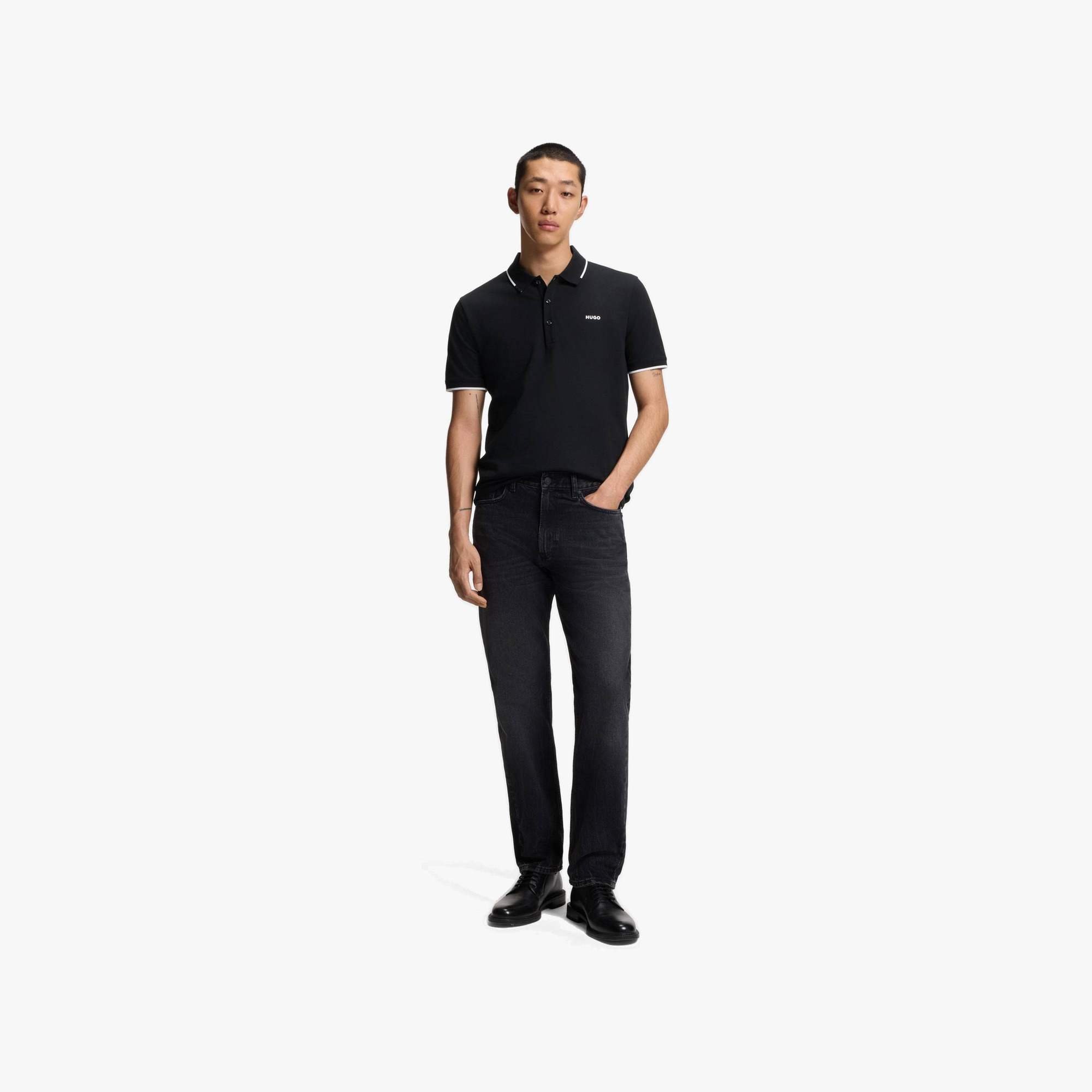 Stretch-Cotton Slim-Fit Polo Shirt With Printed Logo