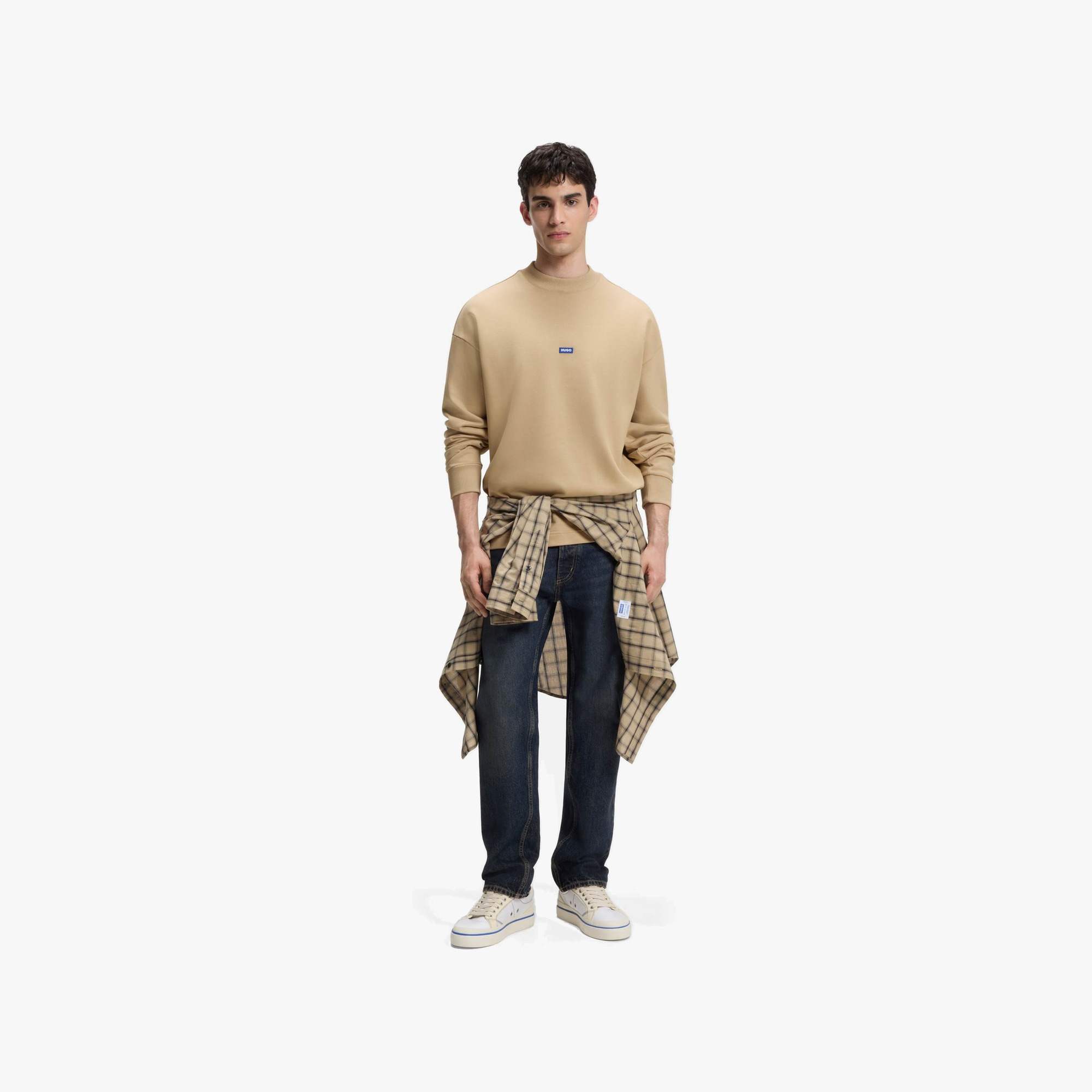 Blue Logo Patch Terry Sweatshirt