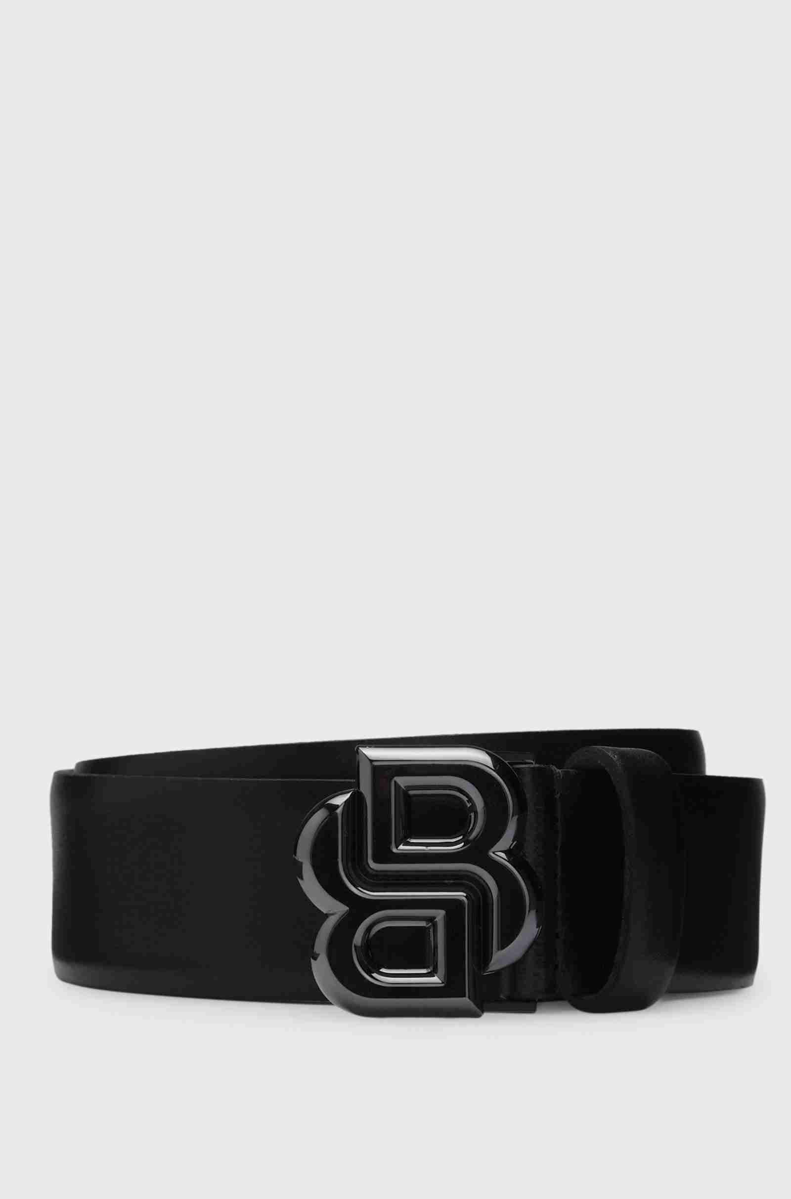 Leather Double B Monogram Belt
