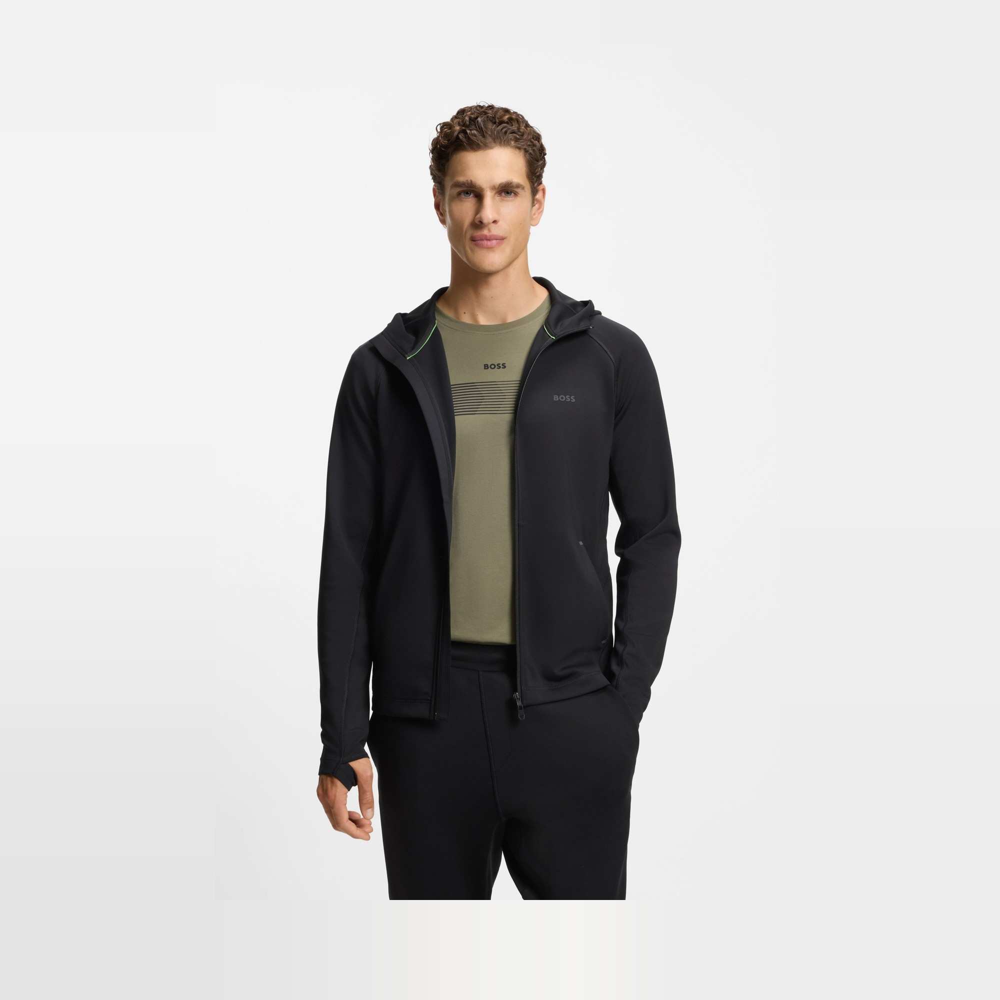Zip-Up Hoodie with Reflective Branding