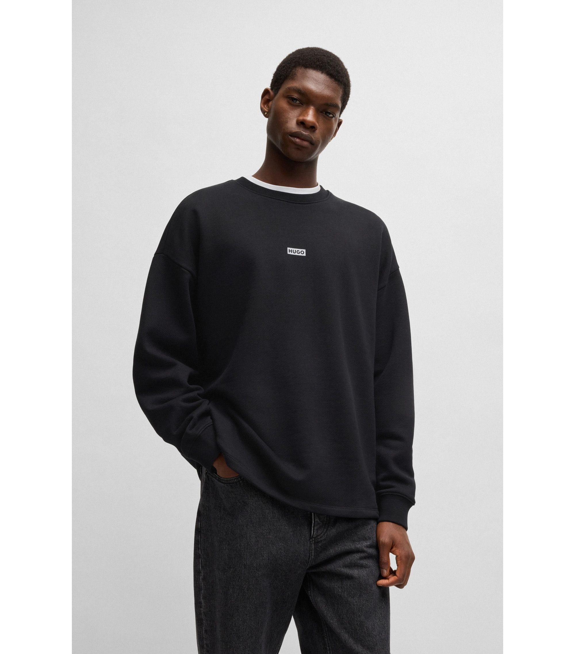 Rectangle Logo Cotton Terry Sweatshirt