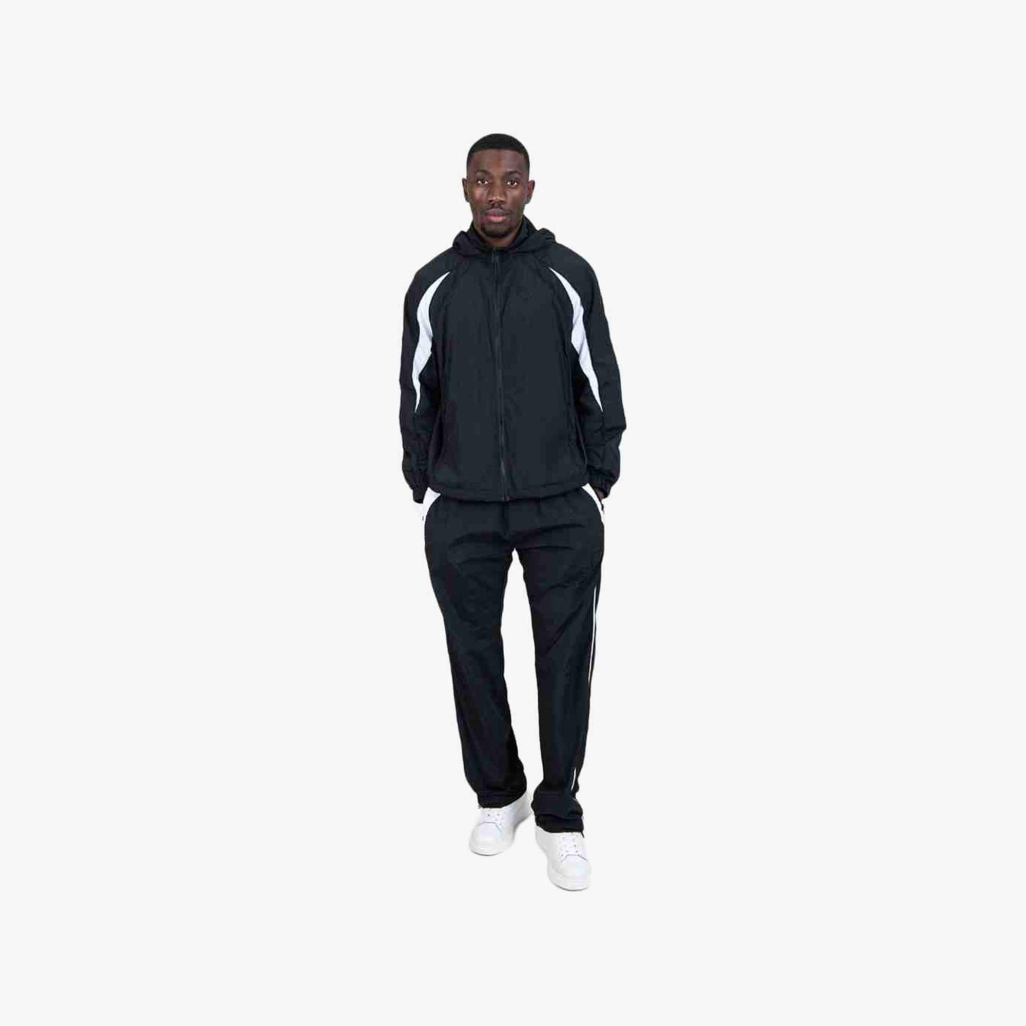 Colour Block Hooded Outerwear Jacket