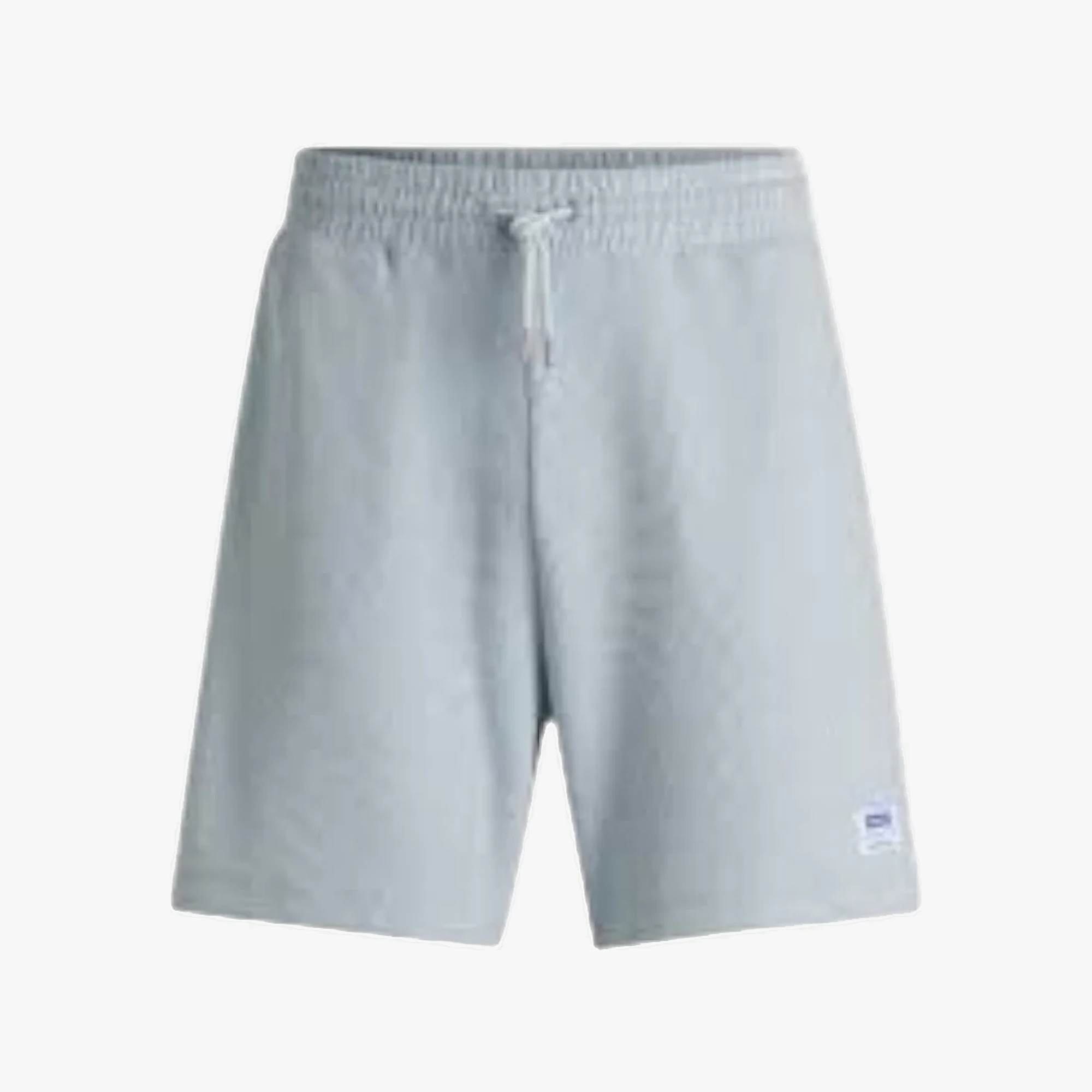Split-Hem Waffle Cotton Blend Shorts