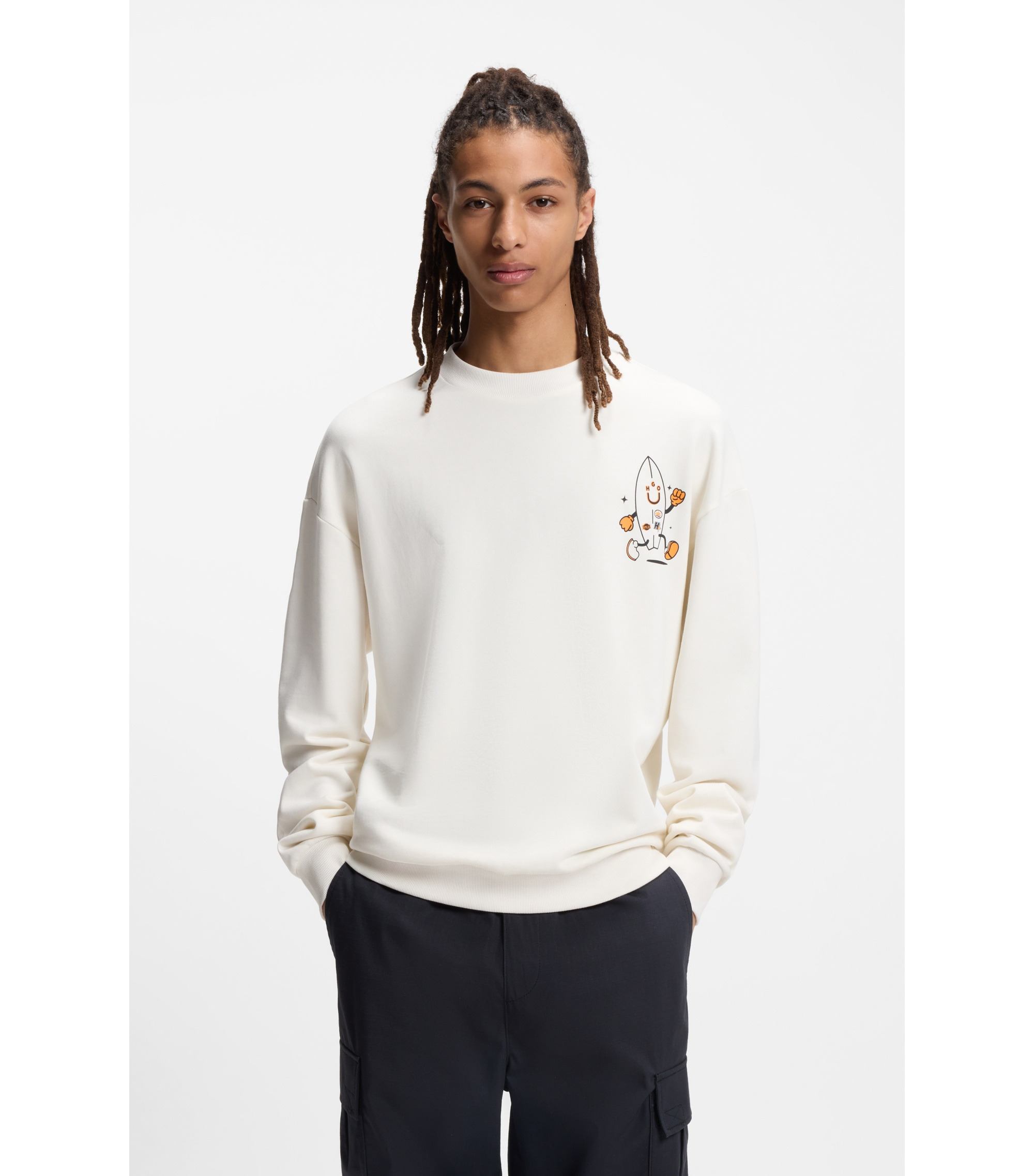 Happy Hugo Artwork Terry Sweatshirt