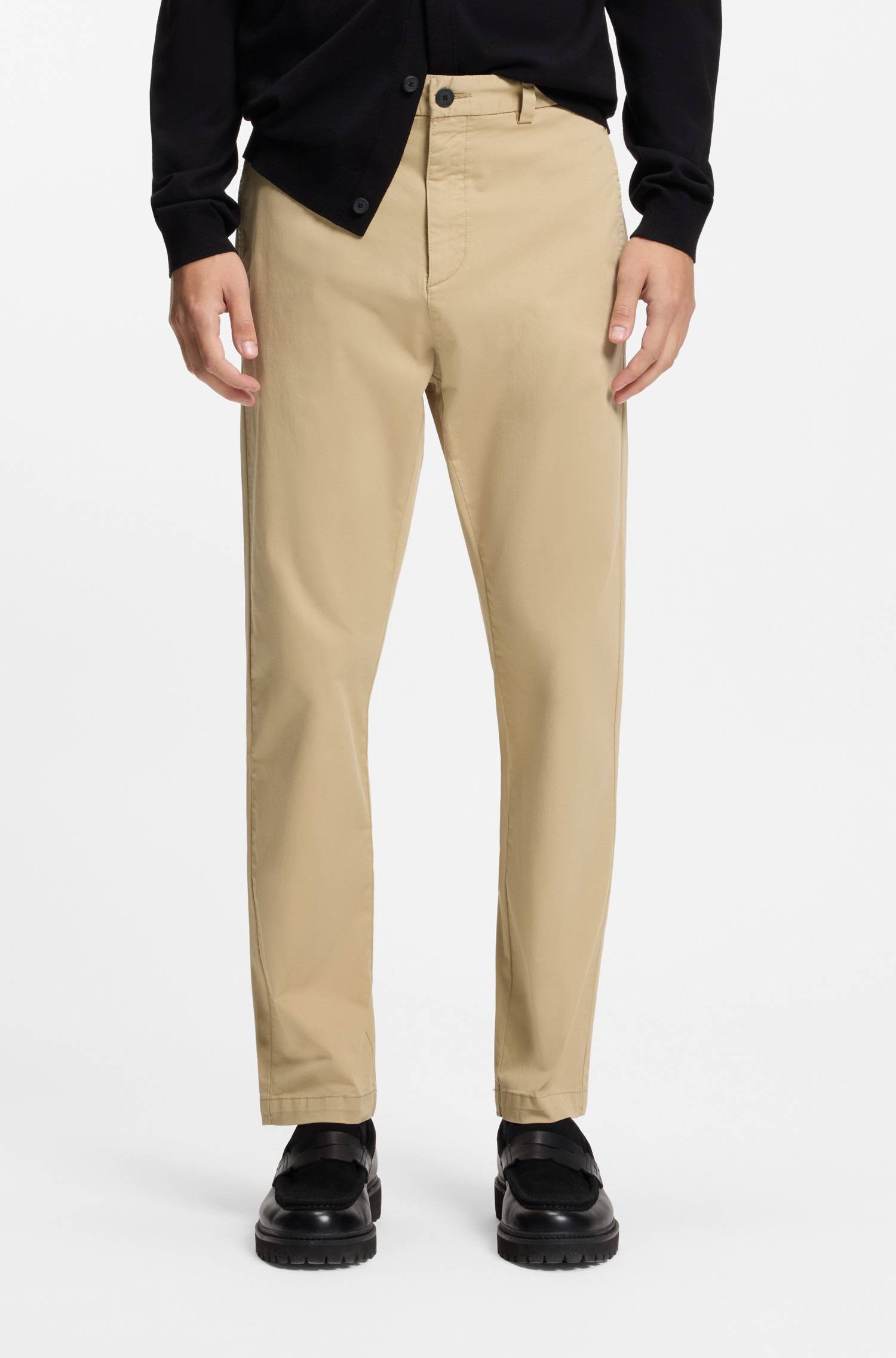 Slim-Fit Stretch-Cotton Gabardine Trousers