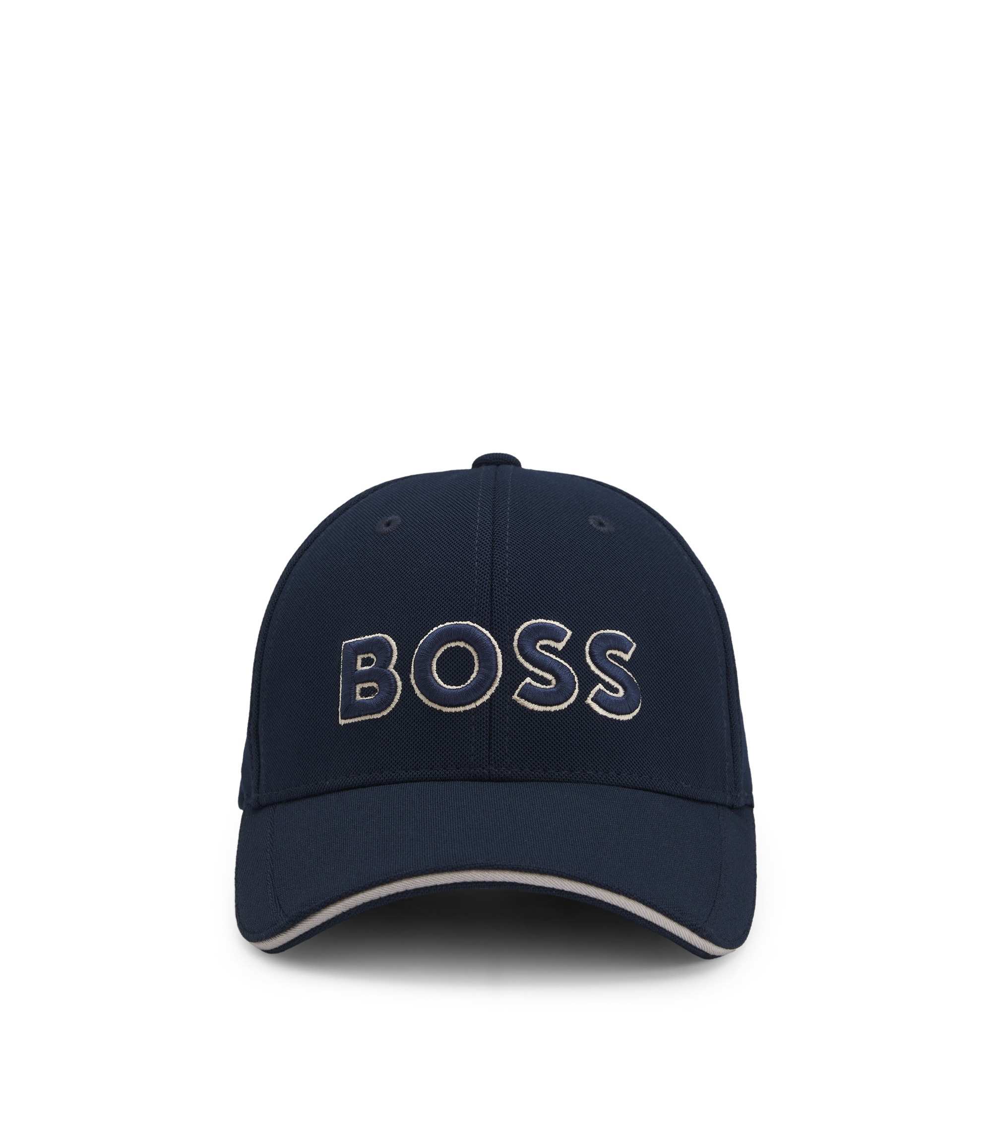 Kitted-Pique Siz-Panel Cap With Embroidered Logo