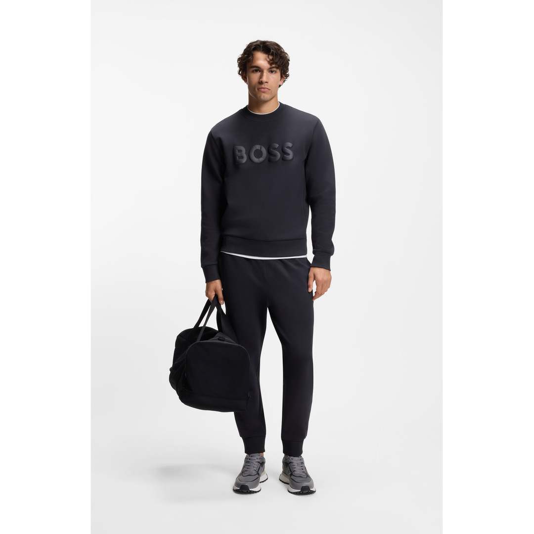 Stretch-Cotton Tracksuit Bottoms with Logo Detail