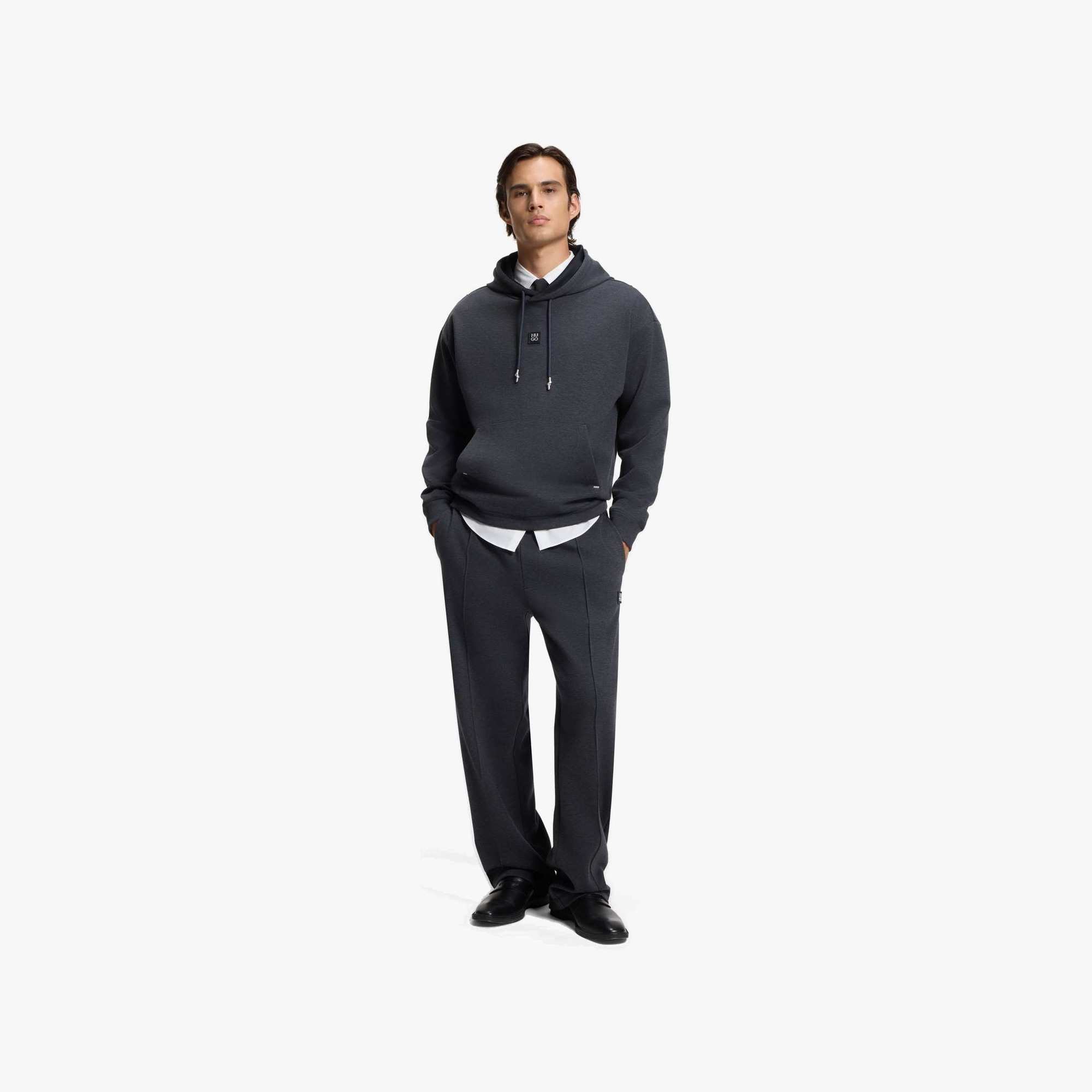 Relaxed-Fit Tracksuit Bottoms with Pintuck Pleats