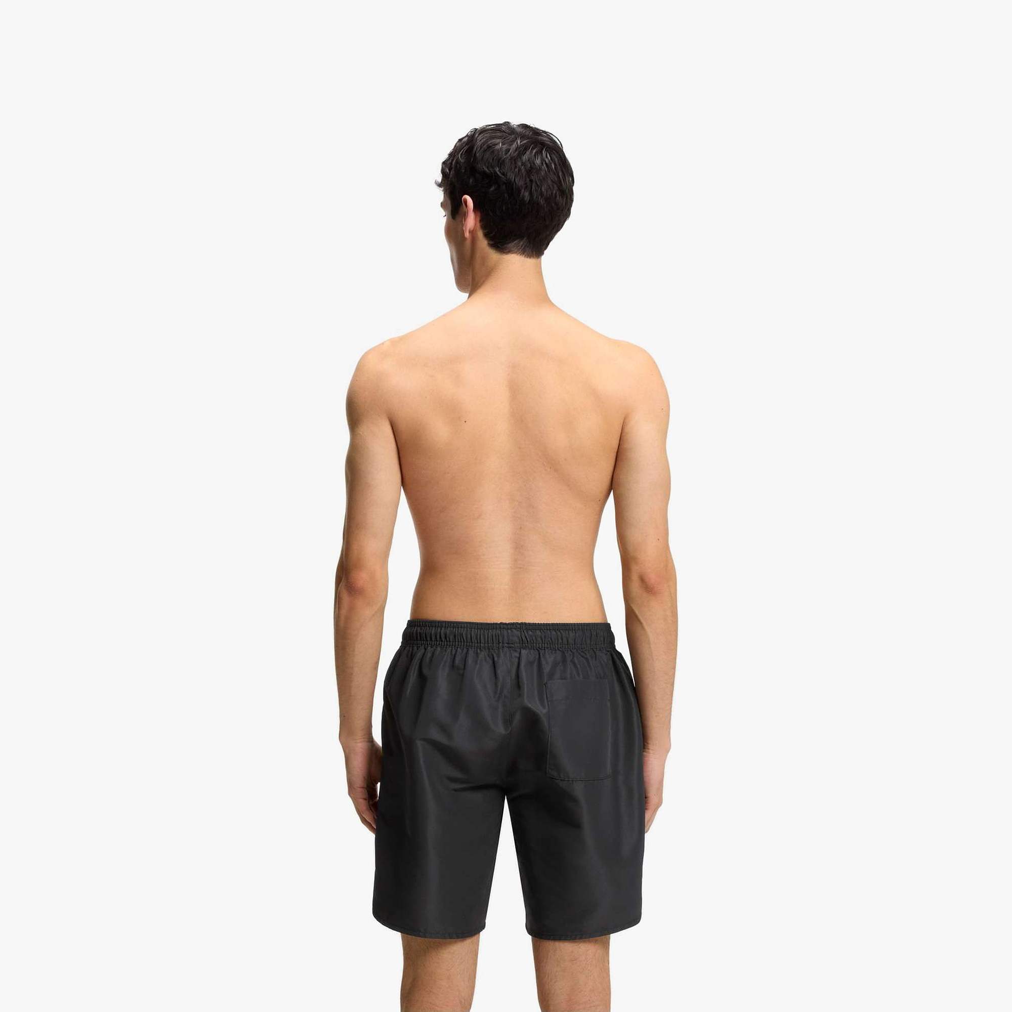 Quick-Dry Swim Shorts with Spray-Effect Logo