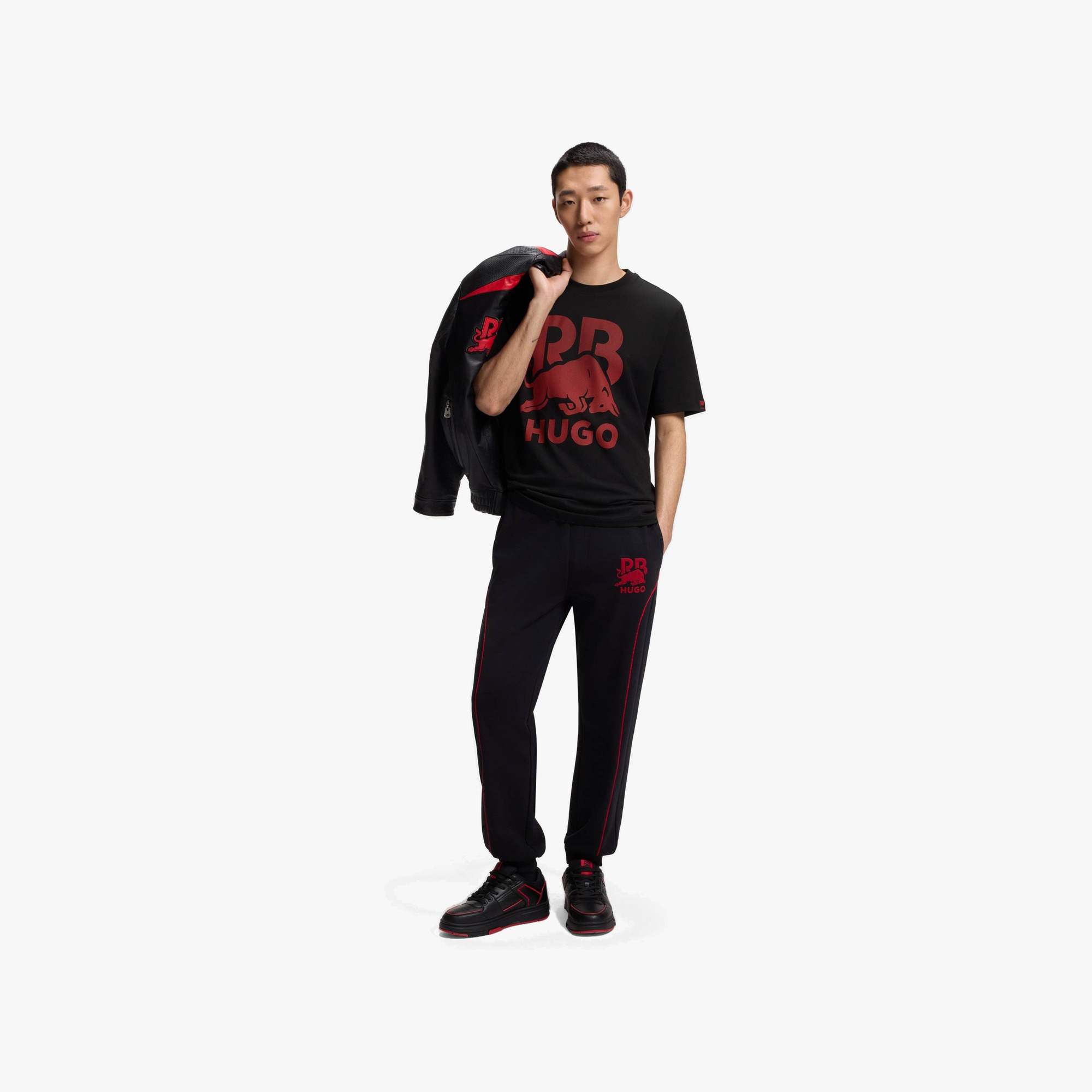 HUGO x RB Cotton T-Shirt with Bull Motif