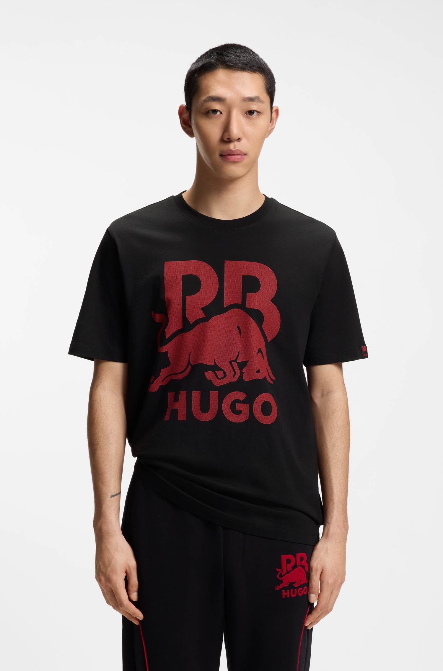 HUGO x RB Cotton T-Shirt with Bull Motif