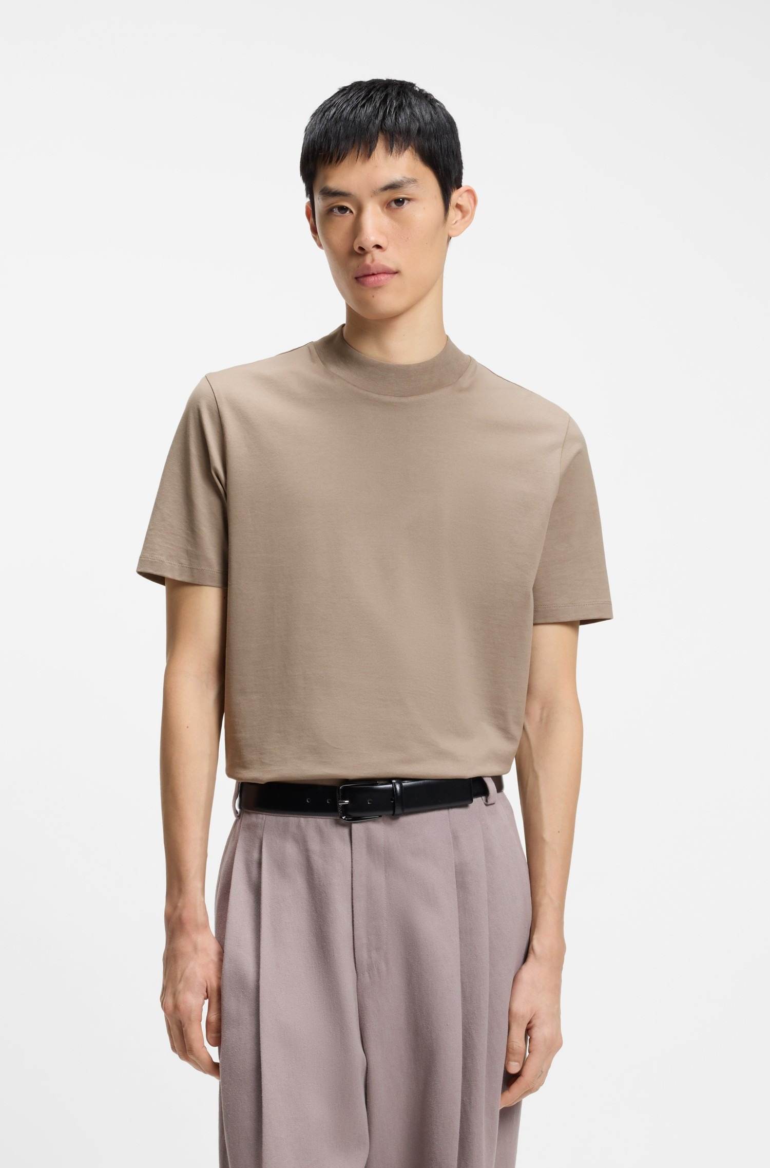 Slim-Fit Mercerised Cotton T-Shirt