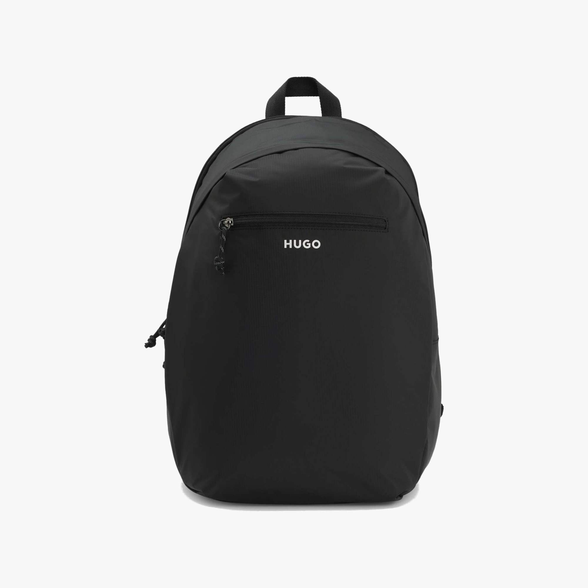 Textured Backpack with Contrast Logo