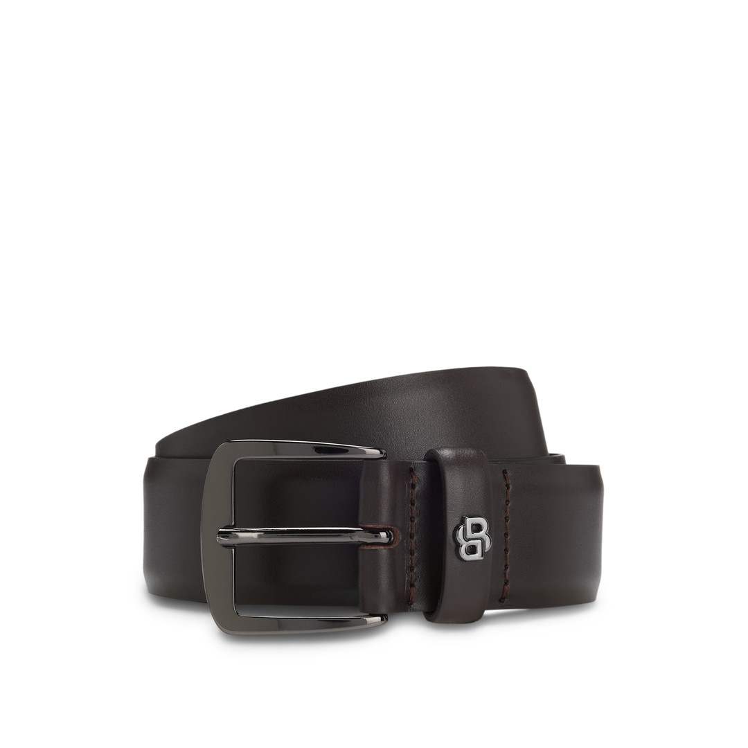 Italian-Leather Belt with Double B Monogram