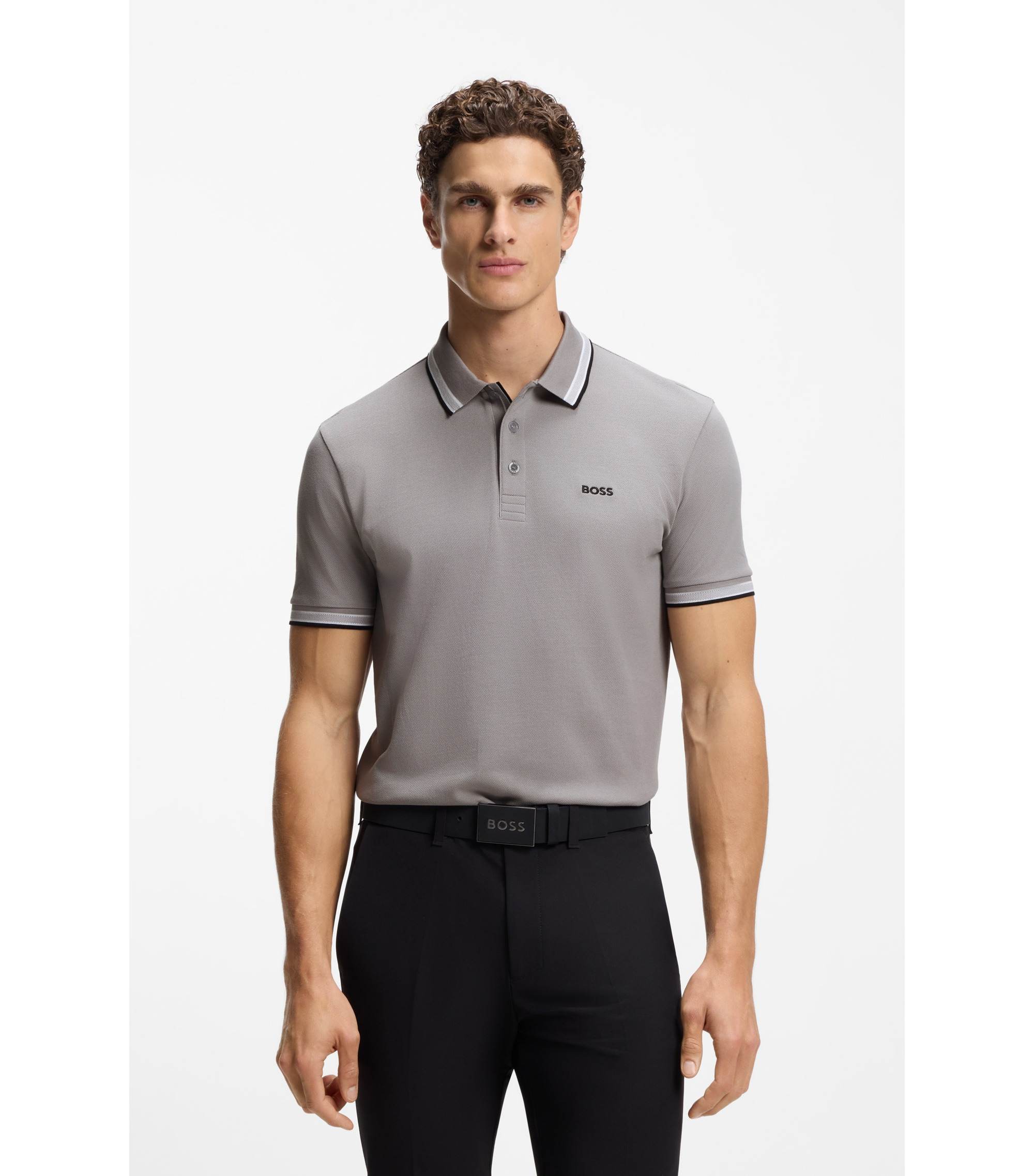 Paddy Polo Shirt In Cotton Pique With Logo Undercollar