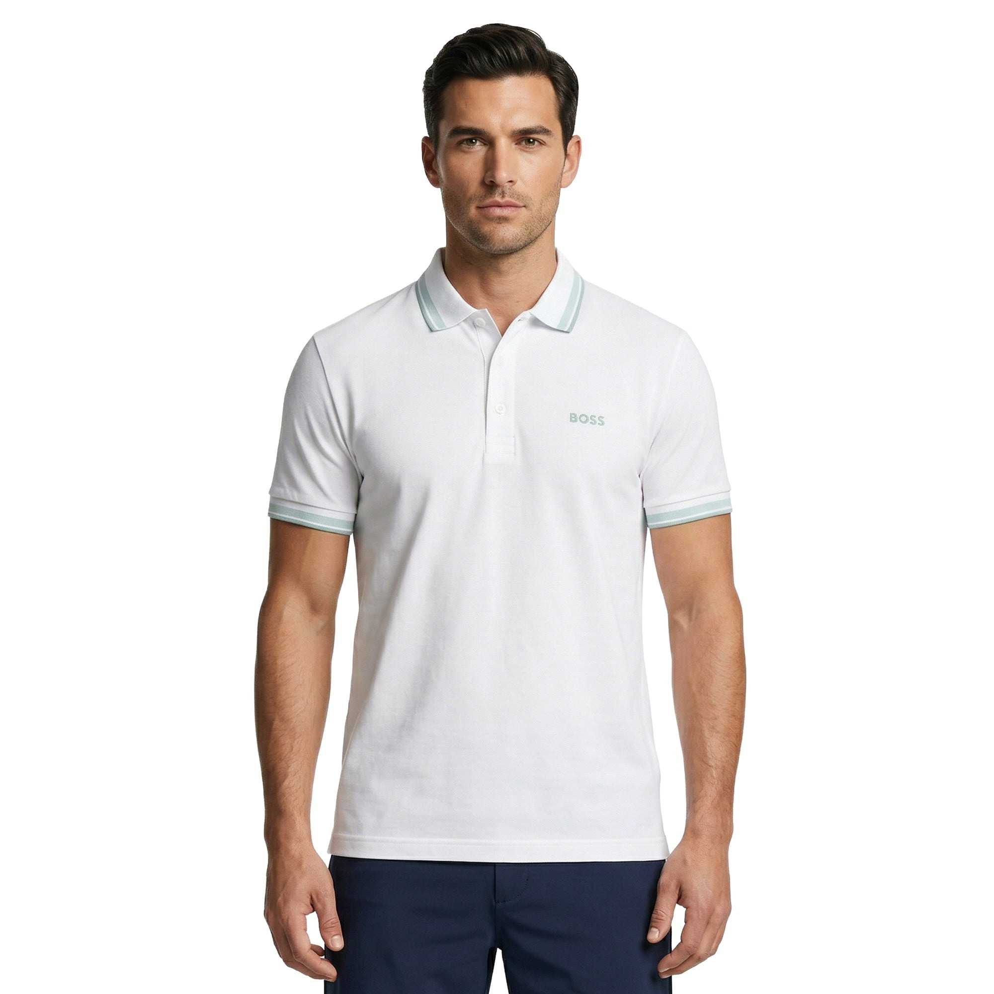Paddy Polo Shirt In Cotton Pique With Logo Undercollar