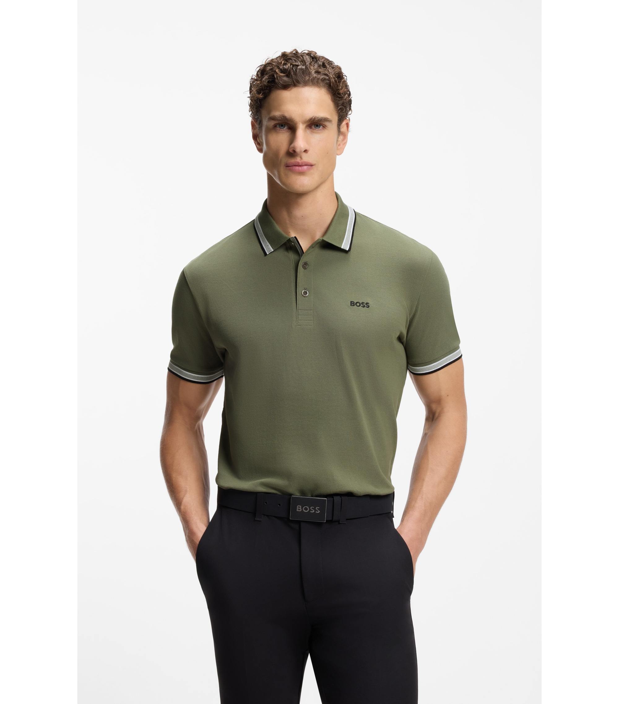 Paddy Polo Shirt In Cotton Pique With Logo Undercollar