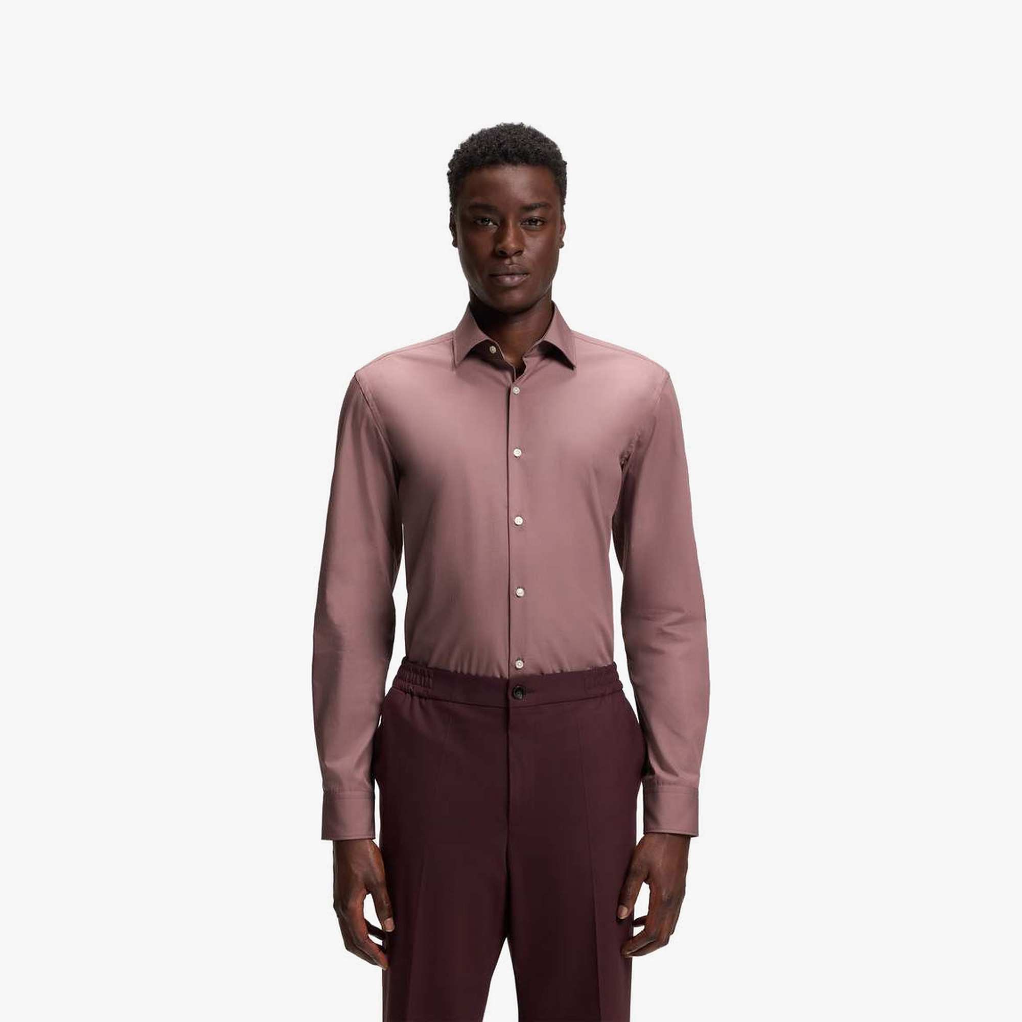 Slim-Fit Easy-Iron Cotton-Poplin Shirt