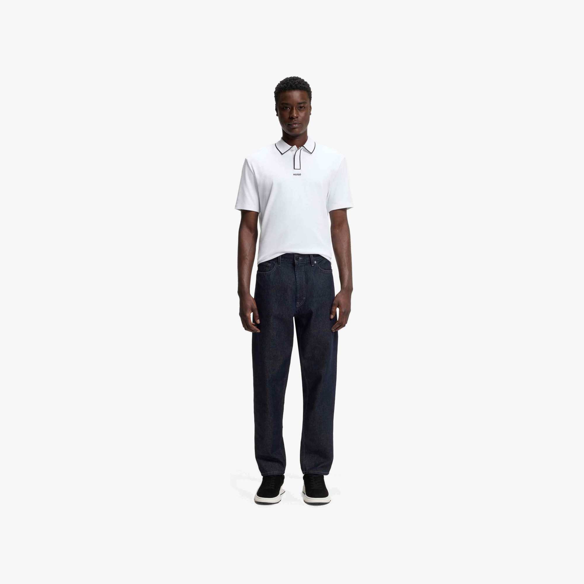 Cotton Polo Shirt with Contrast Trim