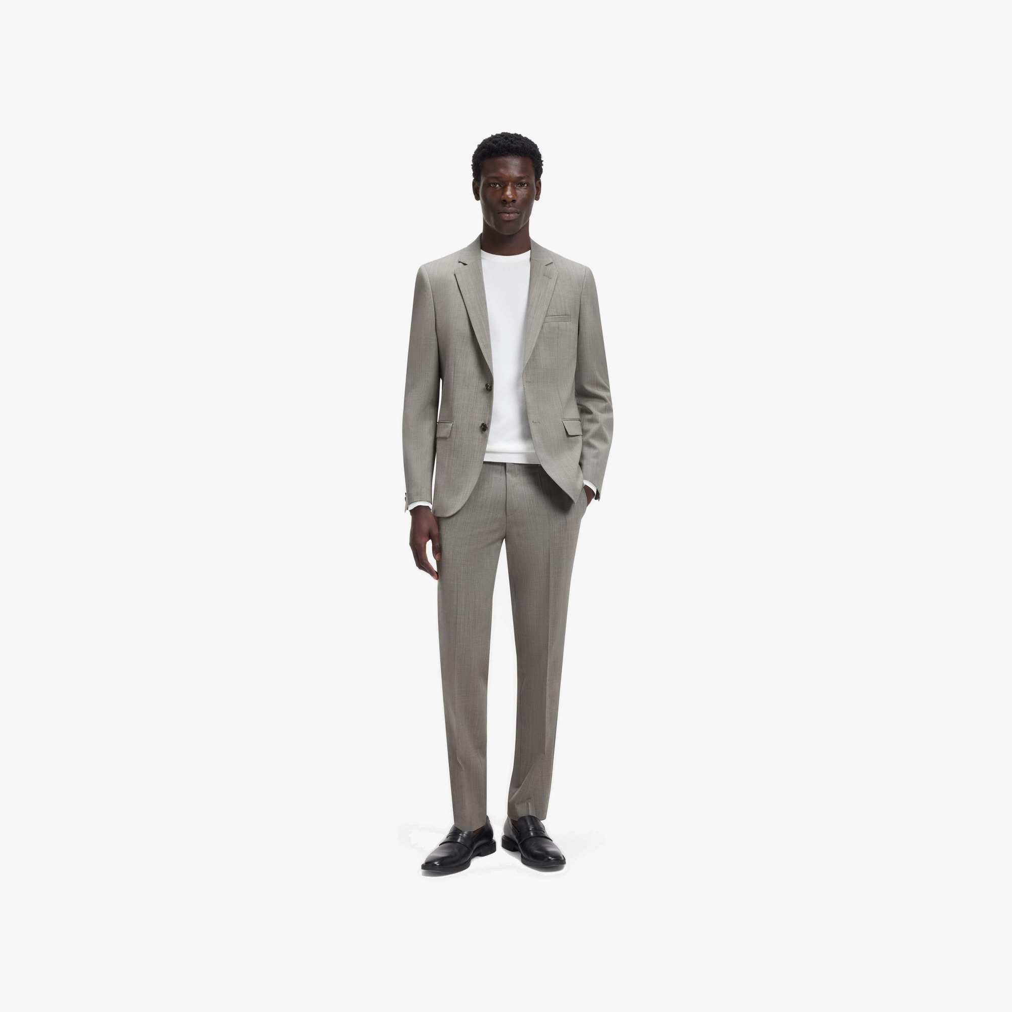 Extra-Slim-Fit Wool-Blend Poplin Suit