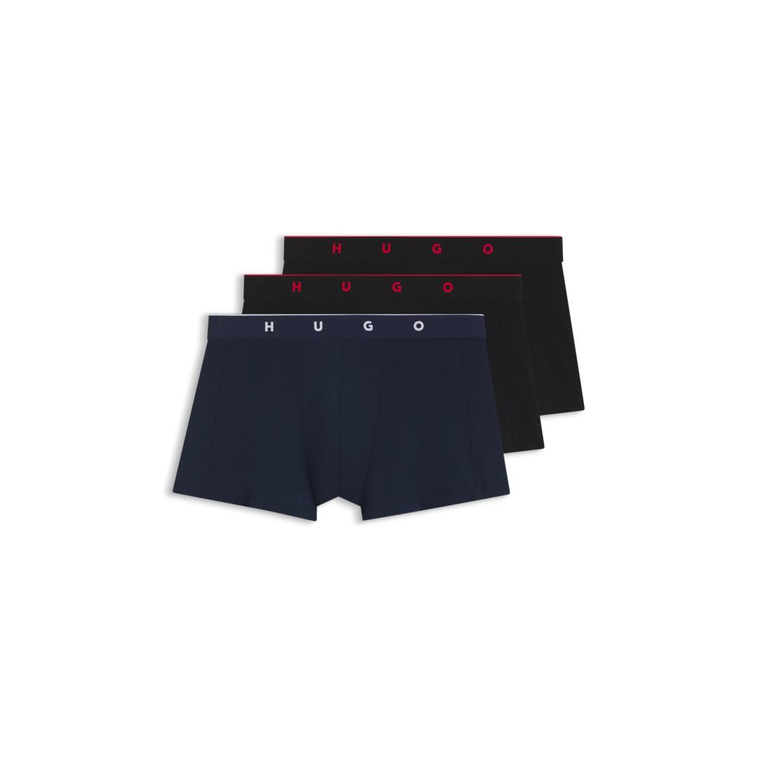 Three-Pack Jacquard-Waistband Trunks