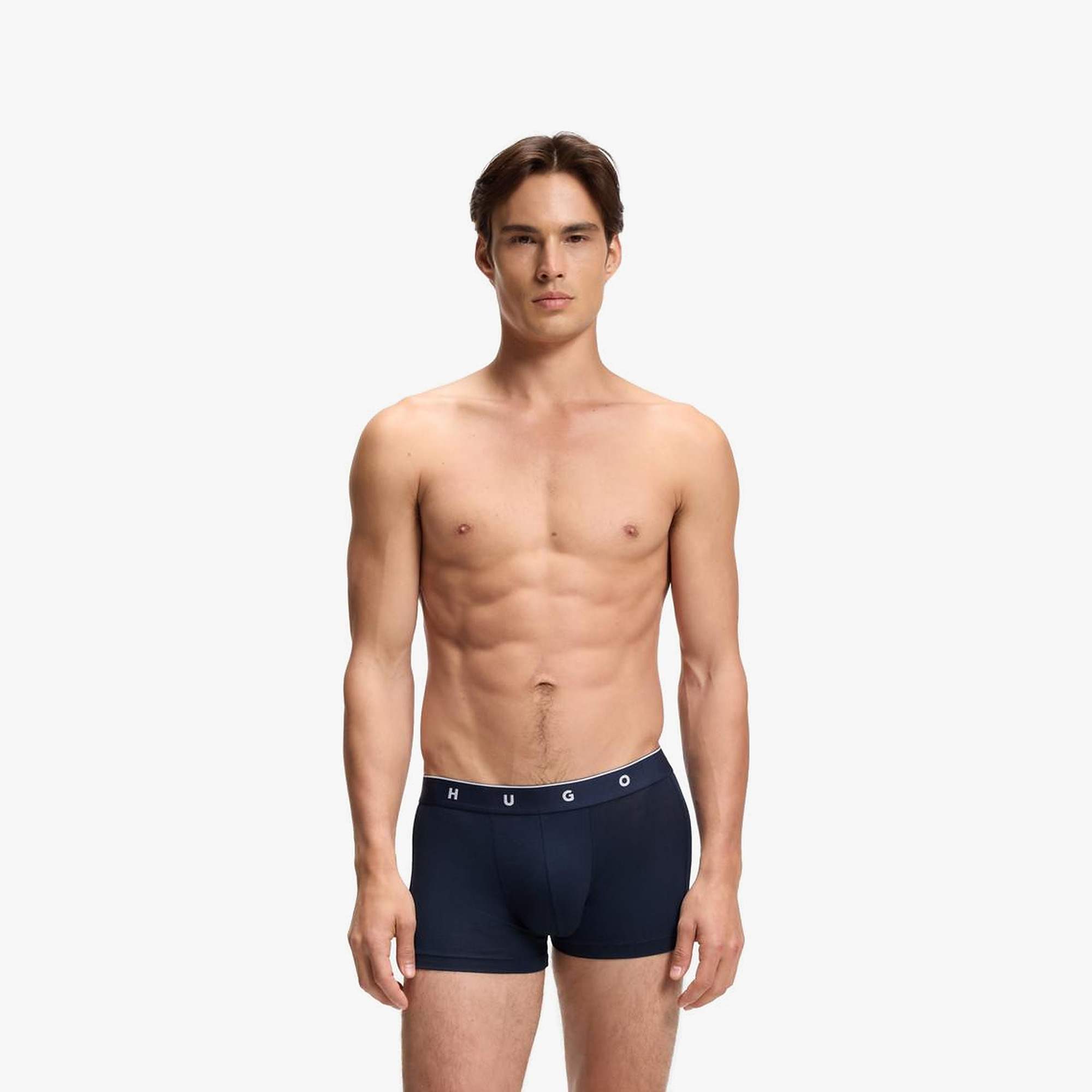 Three-Pack Jacquard-Waistband Trunks