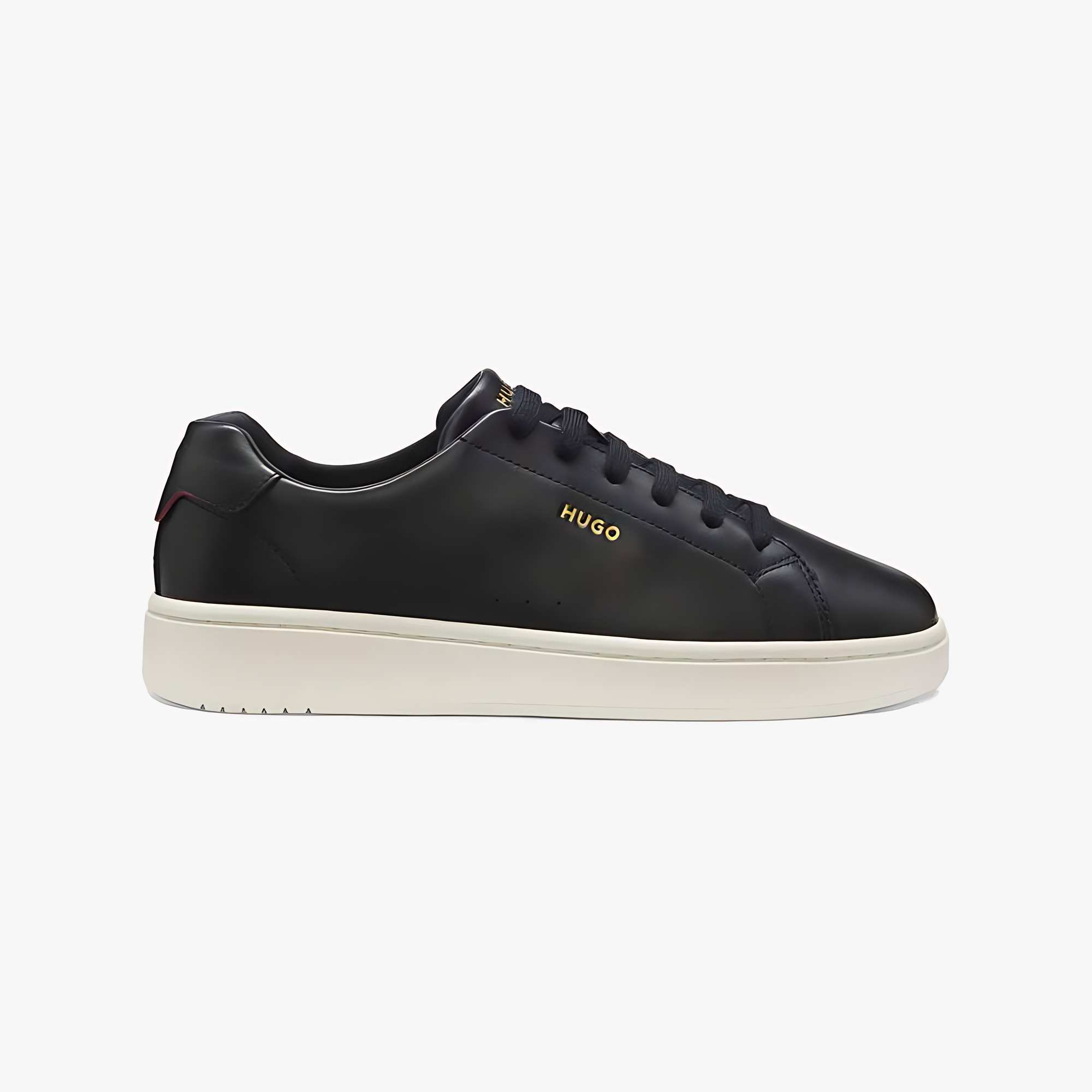 Nappa-Leather Trainers with Gold-Tone Logo