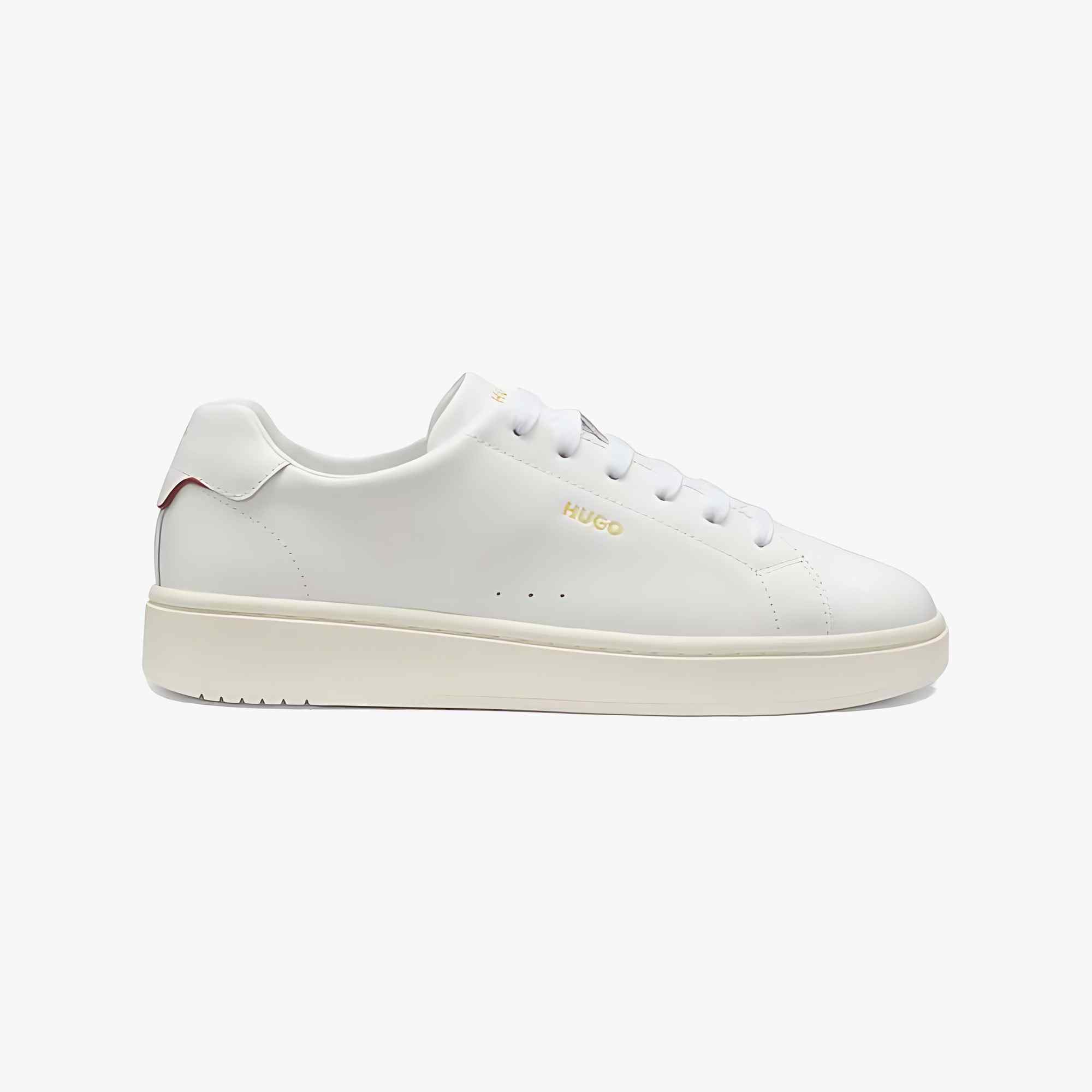 Nappa-Leather Trainers with Gold-Tone Logo