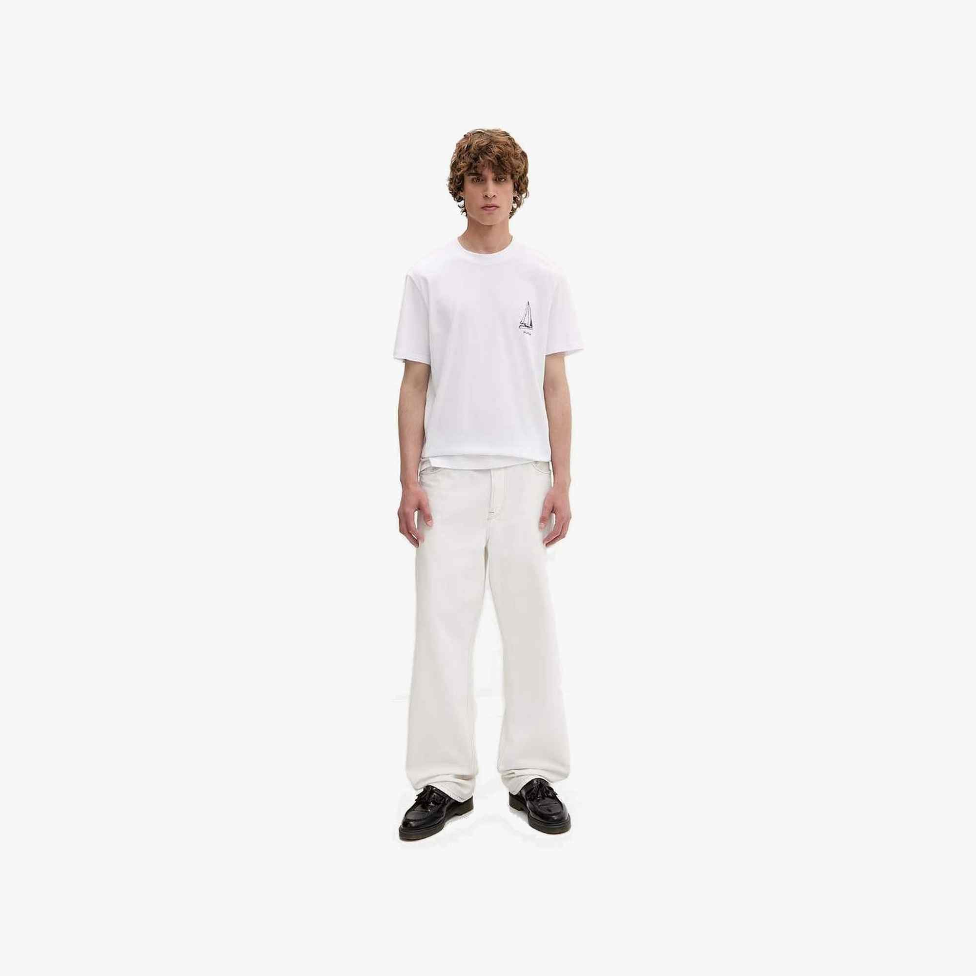 Relaxed-Fit Cotton T-Shirt with Sailing Artwork