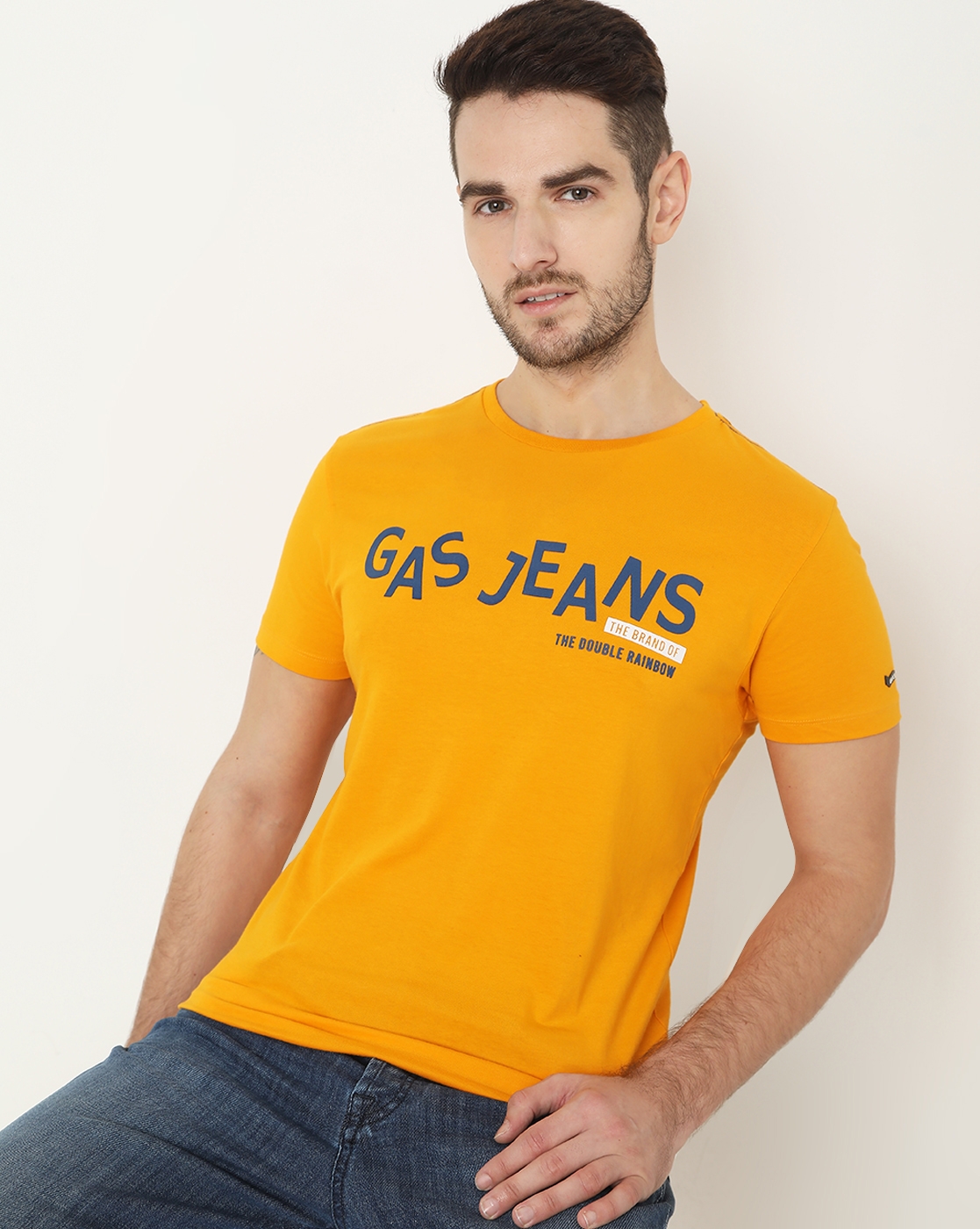 GAS | Scuba Brand Print Slim Fit Crew-Neck T-shirt 0