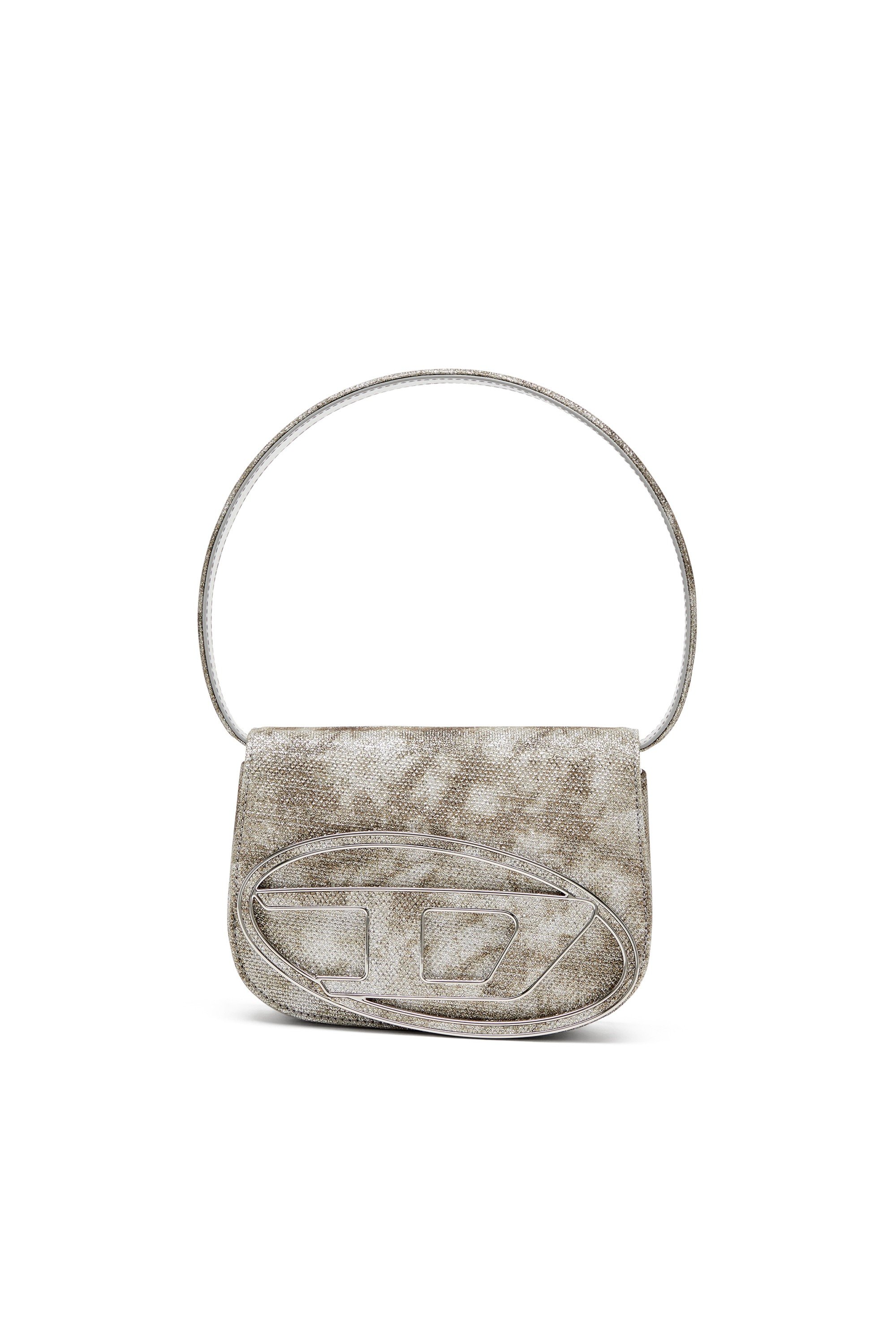 Green 1DR-Iconic shoulder bag in shimmer fabric