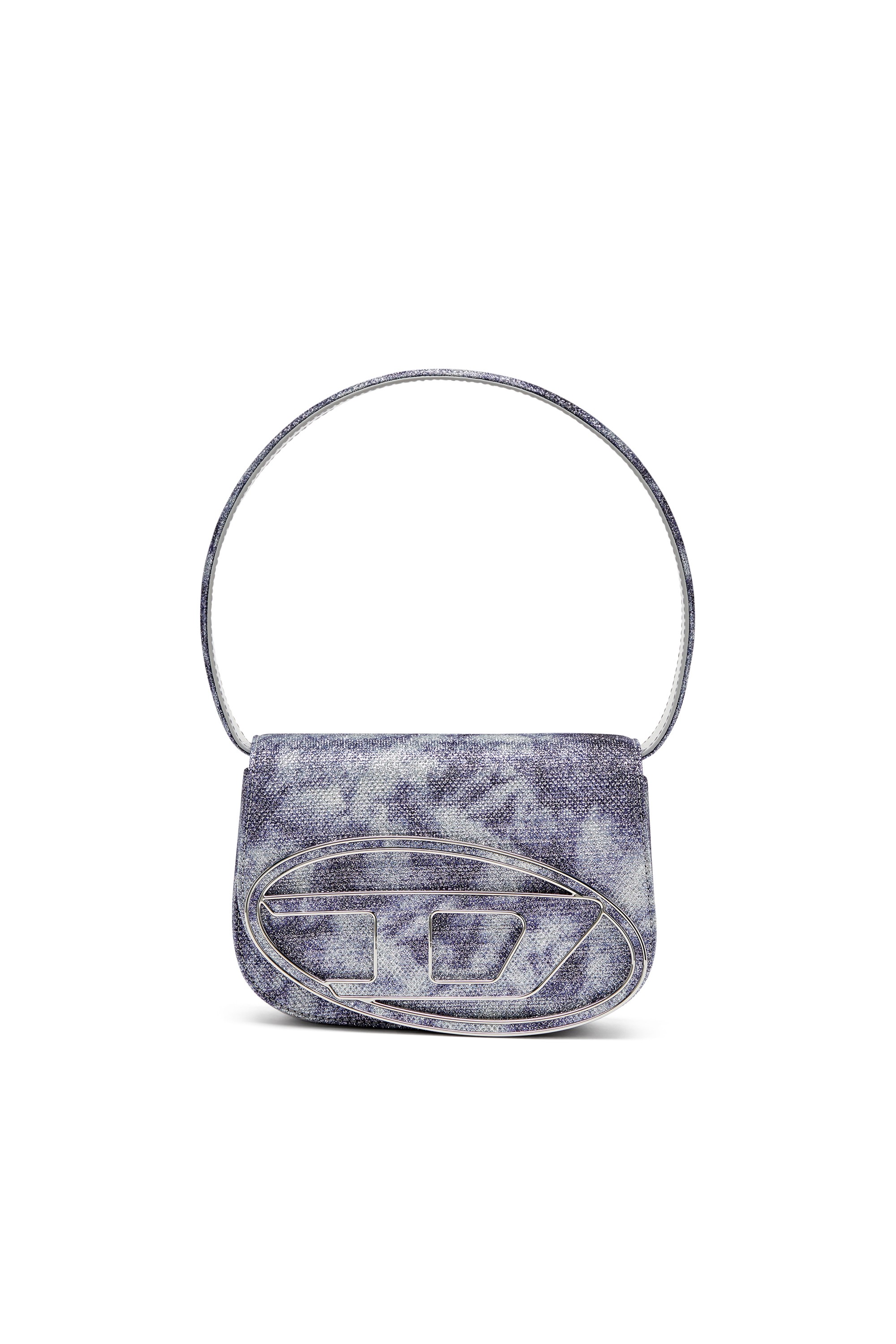 Blue 1DR-Iconic shoulder bag in shimmer fabric