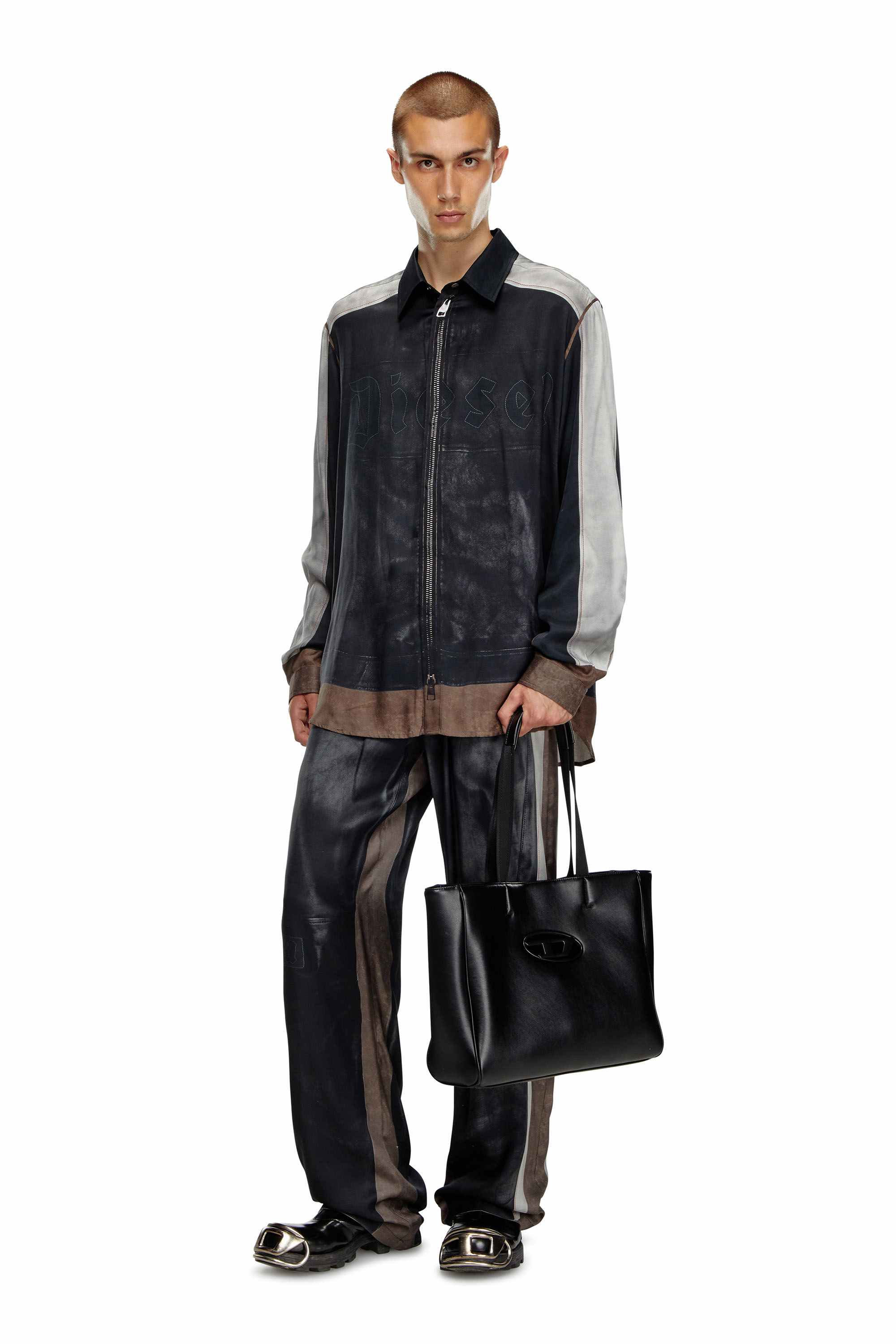 Black Holi-D-Square shopper in bonded neoprene