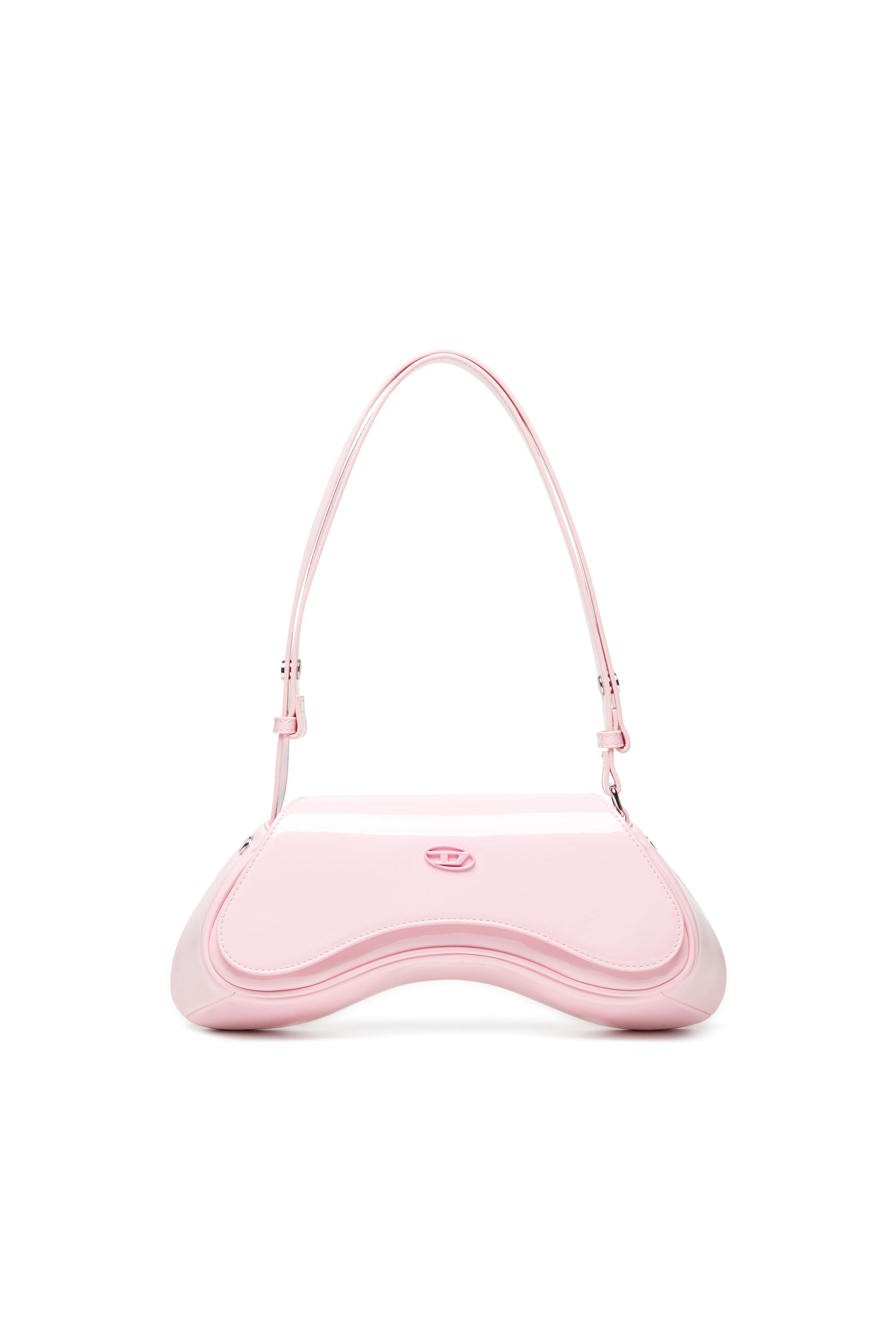 Pink Play-Crossbody bag in glossy PU