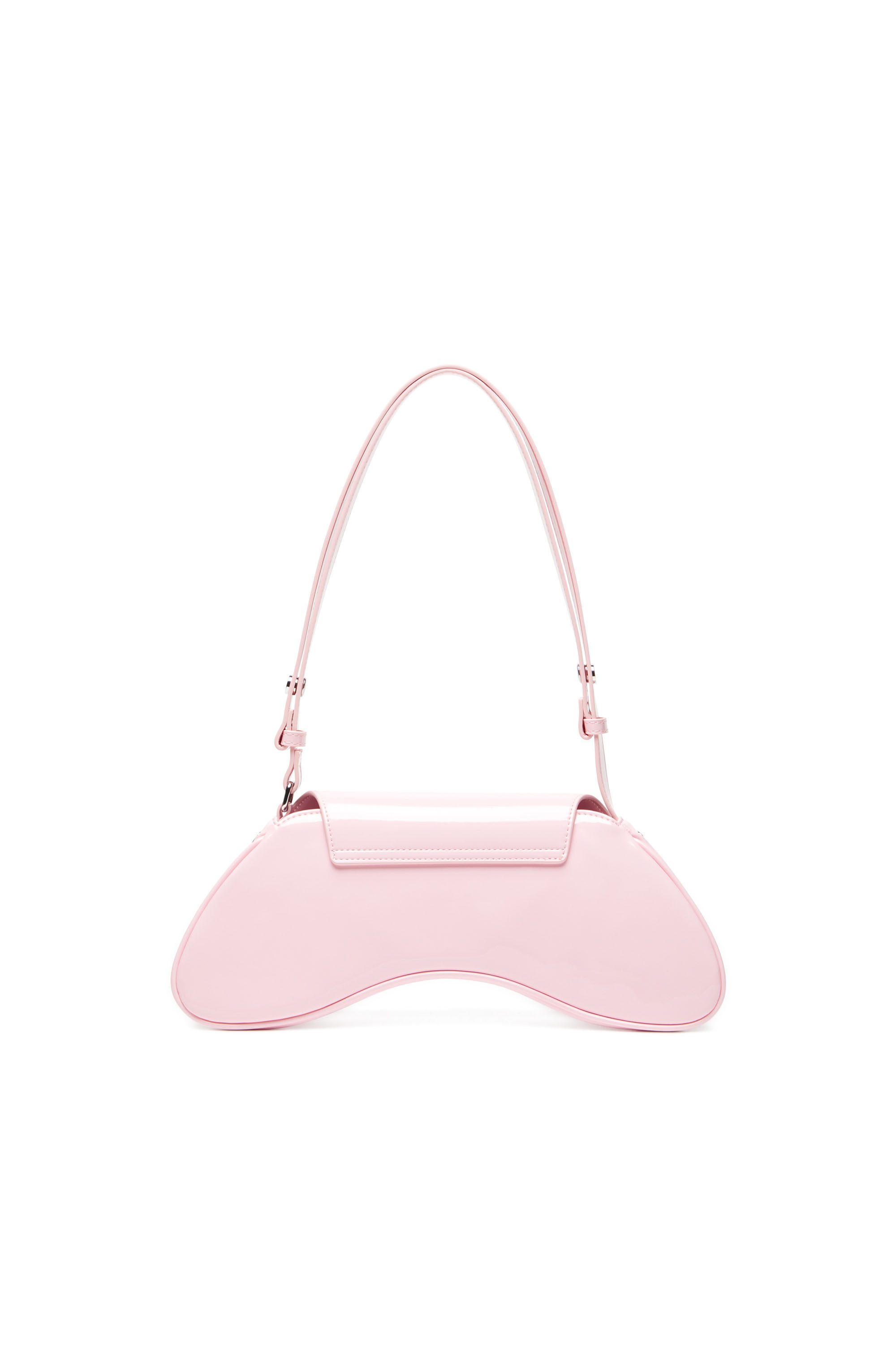 Pink Play-Crossbody bag in glossy PU