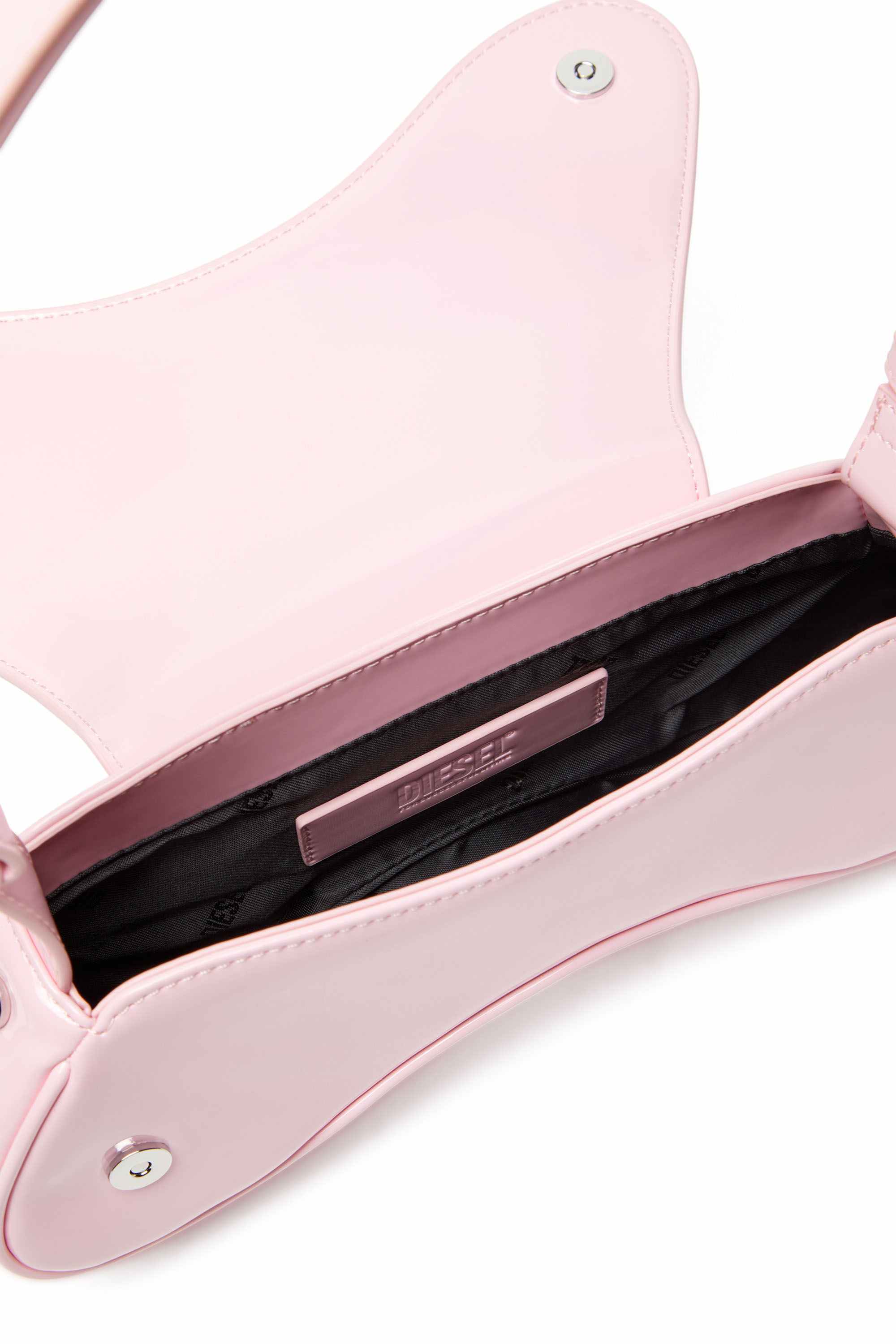 Pink Play-Crossbody bag in glossy PU