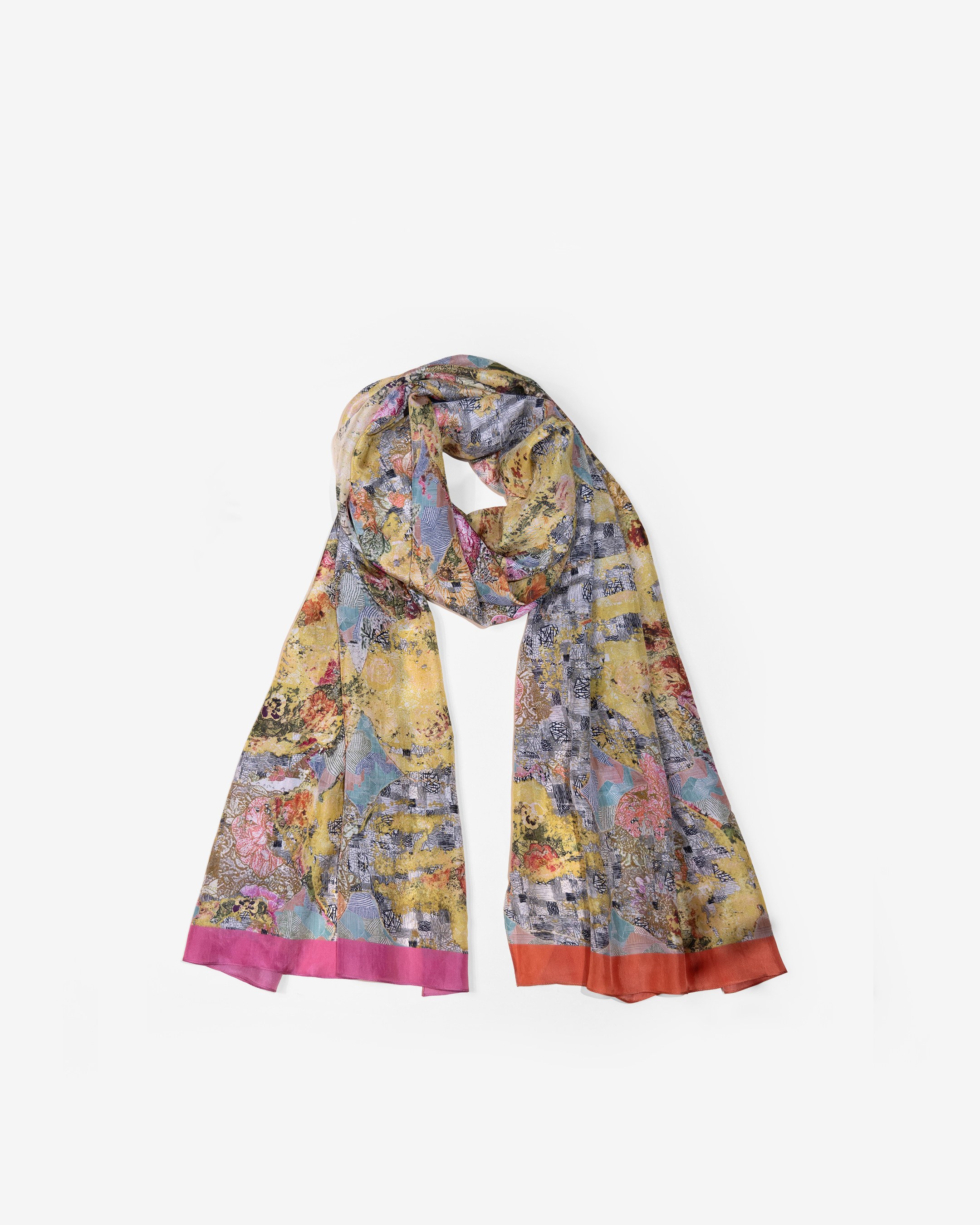 Floral Radiance Silk Scarf