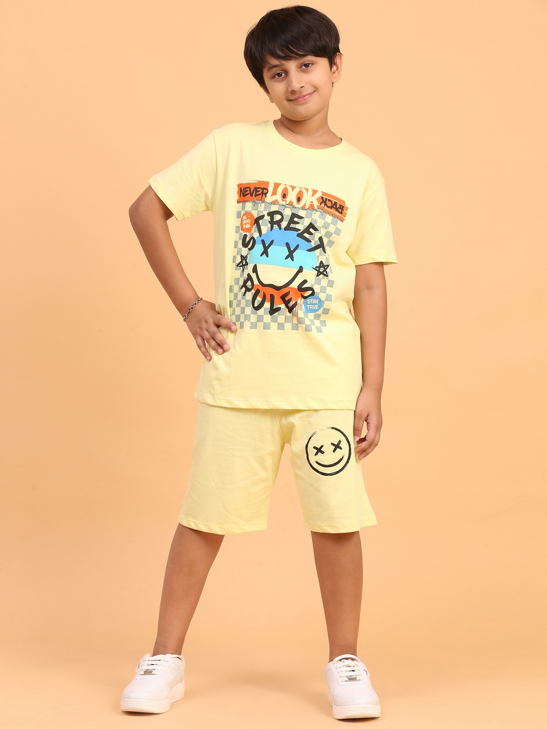 Ninos Dreams Boys Street Rules Coord Set with T-Shirt & Shorts