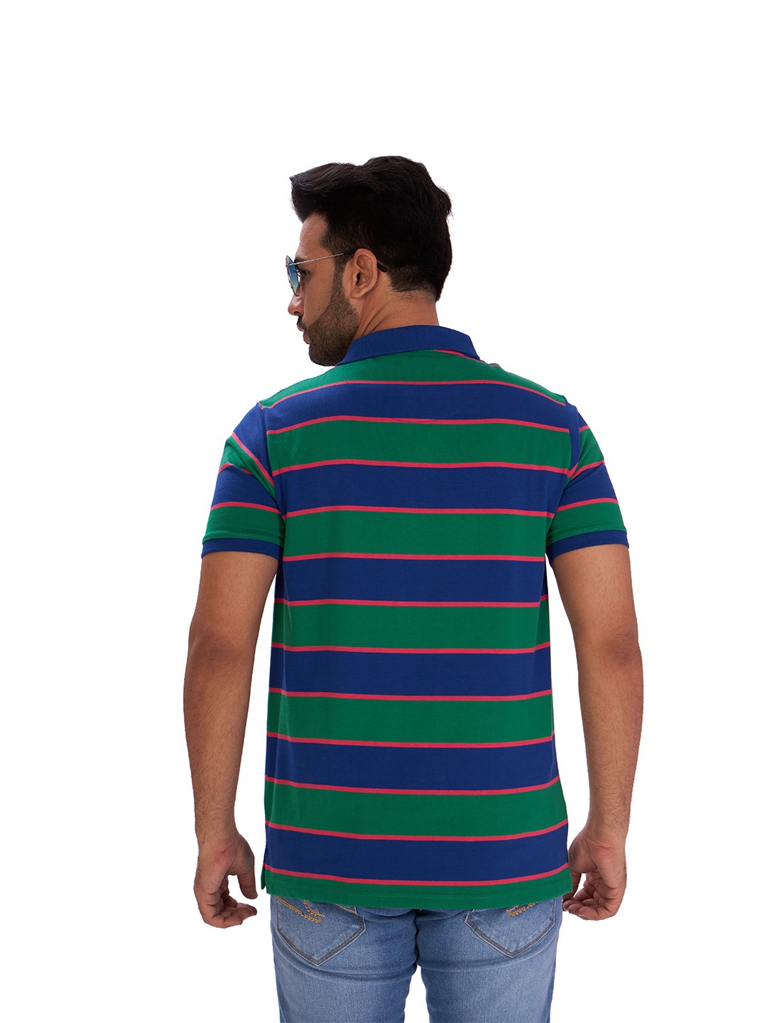 D'cot by Donear Men's Green and Royal Blue Polycotton T-Shirts
