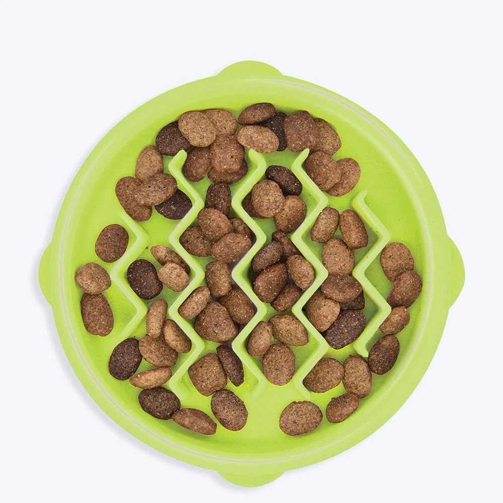Petstages Kitty Slow Feeder Cat Bowl, XS, 14 cm, Green