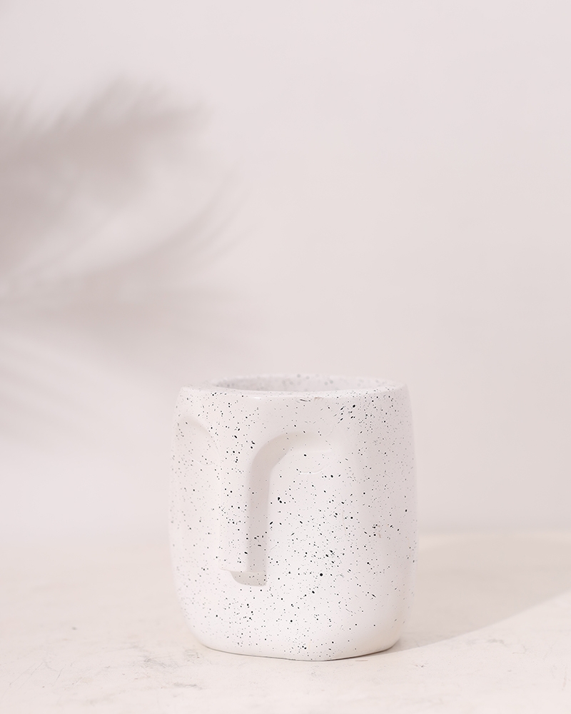 Order Happiness | Order Happiness Small White Fibre Flower Pot For Home Decoration, Table Decor & Living Room 0