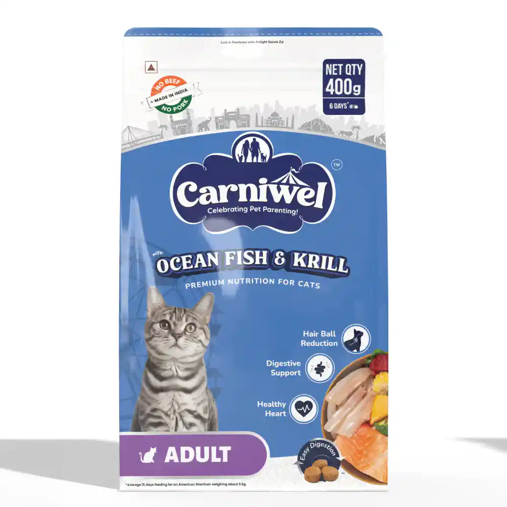 Carniwel Ocean Fish & Krill Food for Cats Adult 3kg – (Best Before Apr’26)