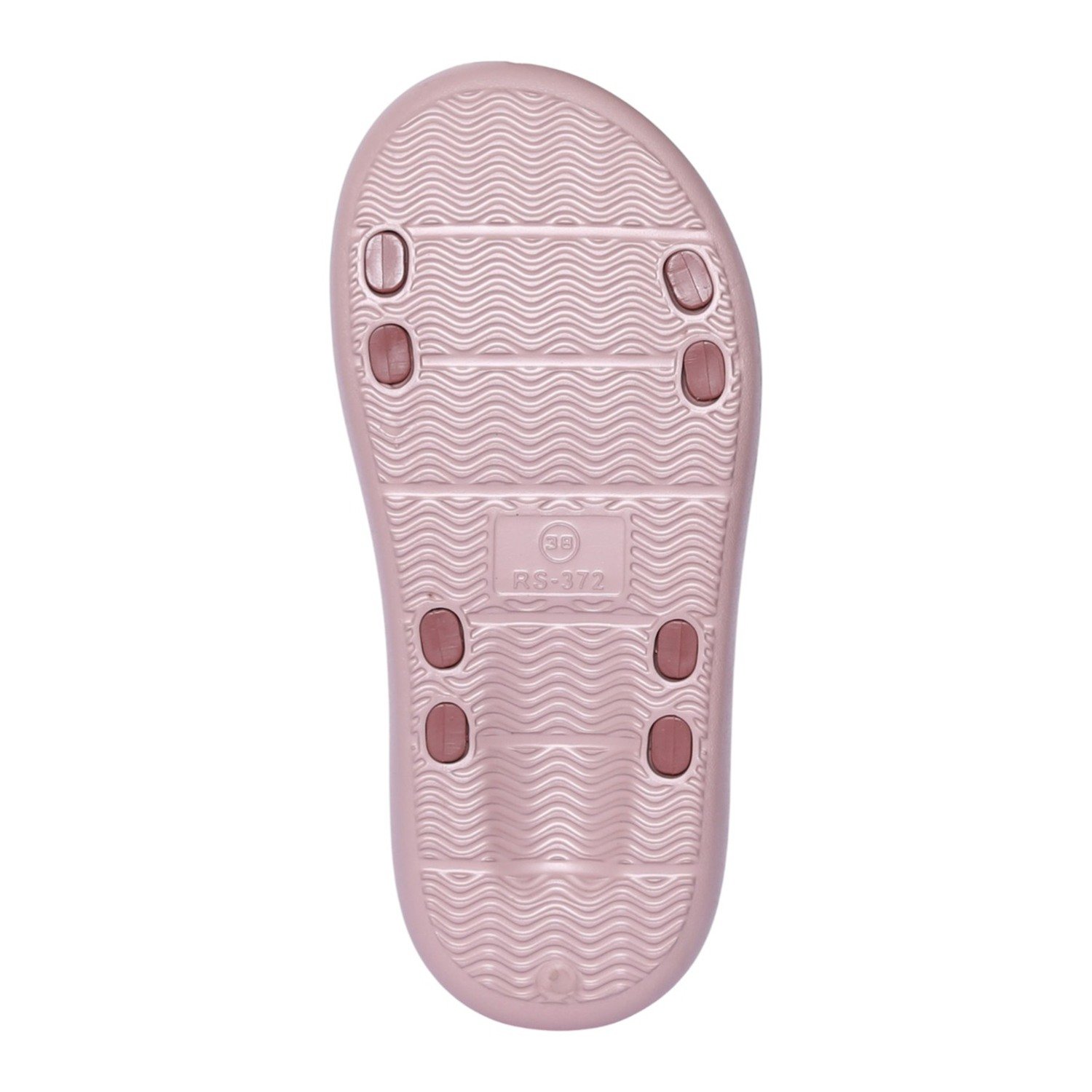 Women Peach Floral Print Two-Strap Sandal