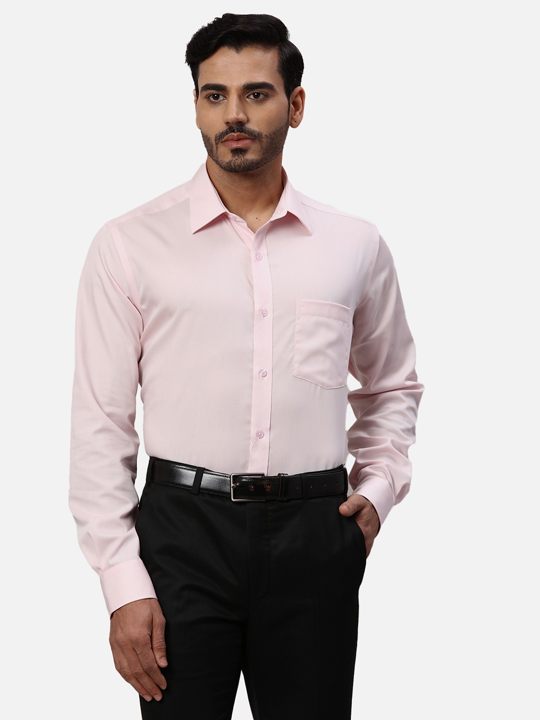 Park Avenue Light Red Casual Shirts