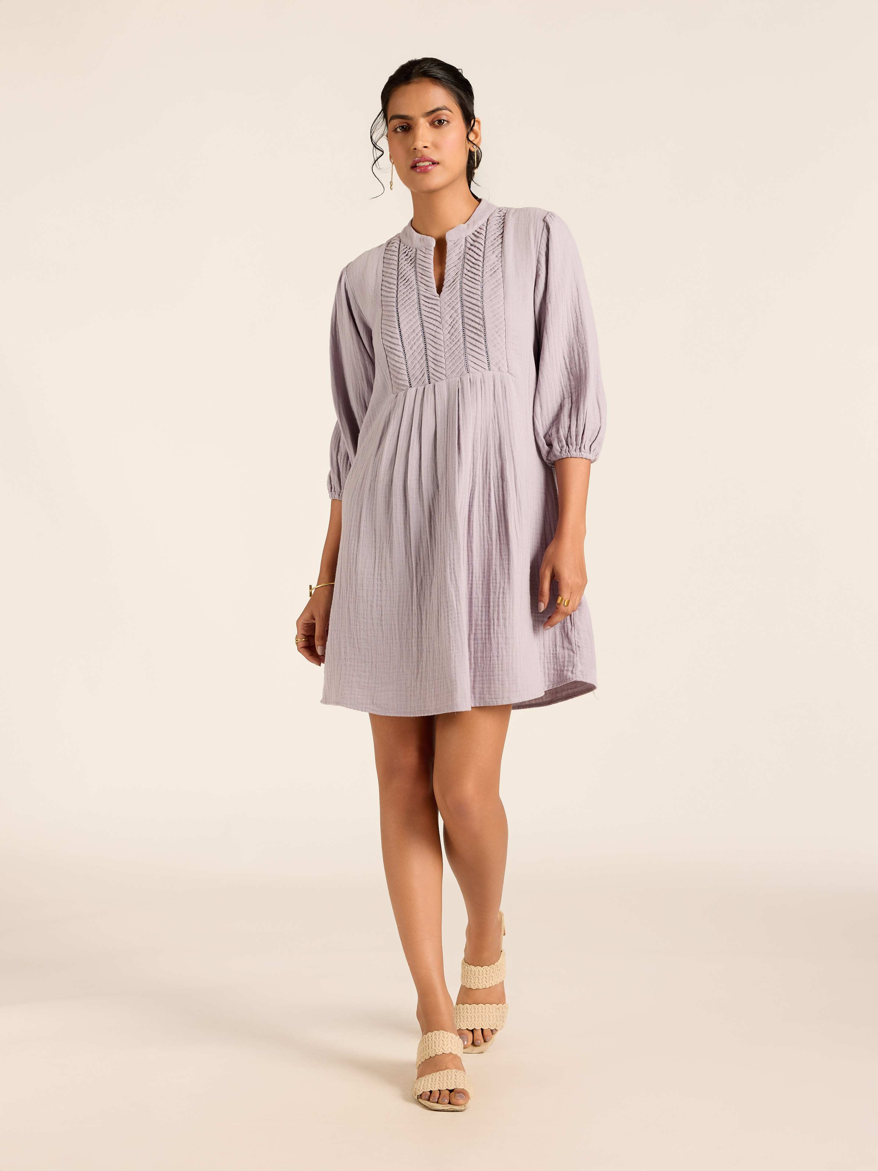 PURPLE MARGO SHORT DRESS