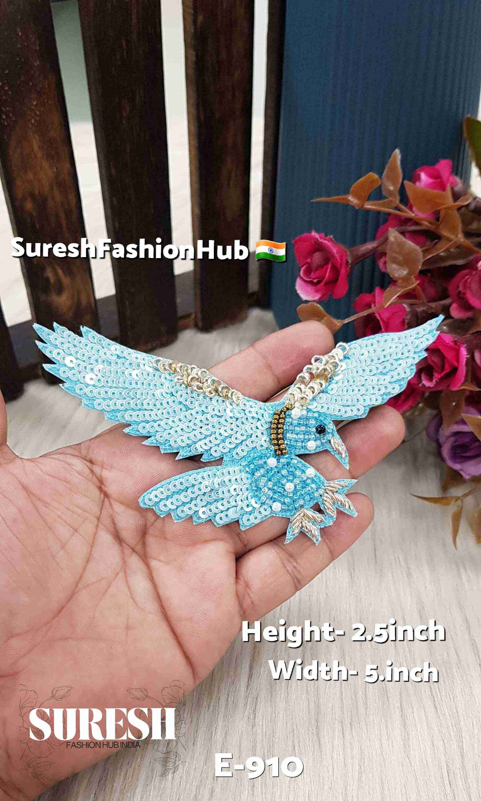 Aqua Blue Right Flying Eagle – E-910